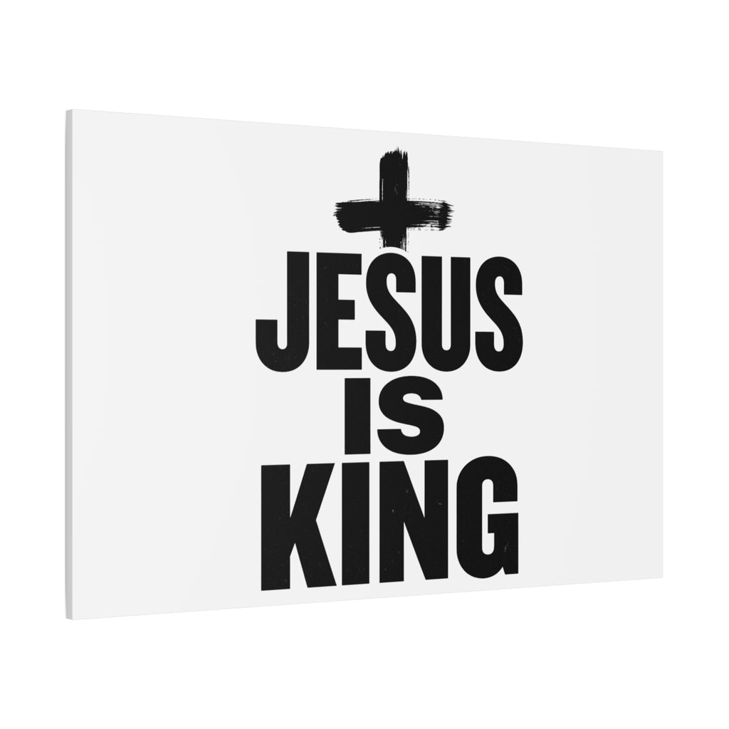 Jesus Is King Canvas | Christian Easter Wall Art, Faith Resurrection Decor