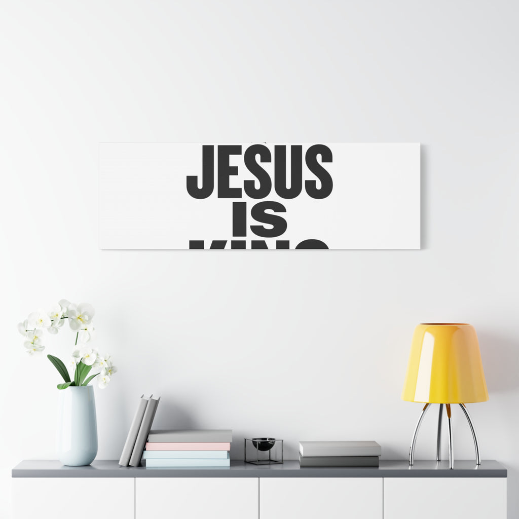 Jesus Is King Canvas | Christian Easter Wall Art, Faith Resurrection Decor