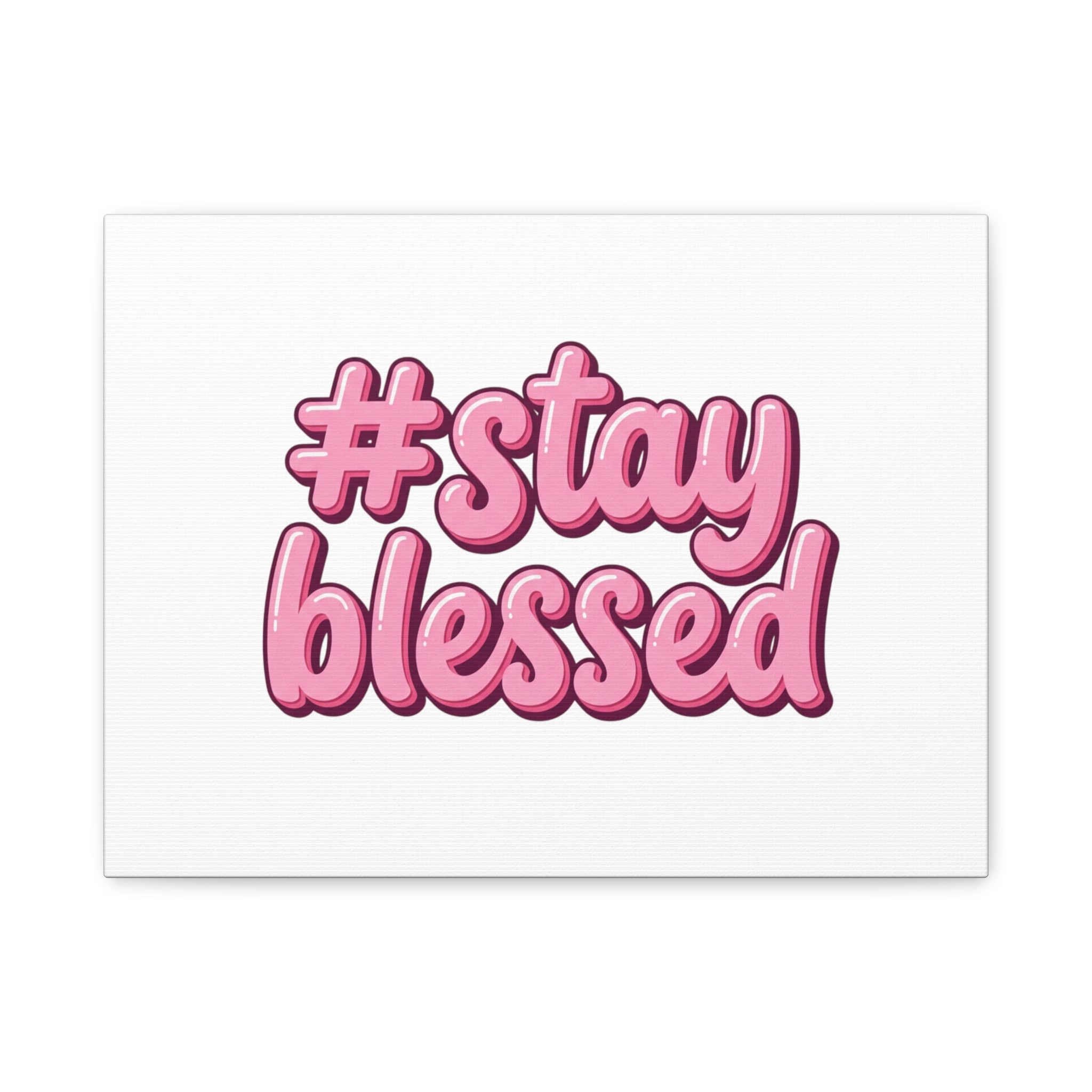 Stay Blessed Canvas, Christian Easter Scripture Wall Art | Pastel Faith Decor