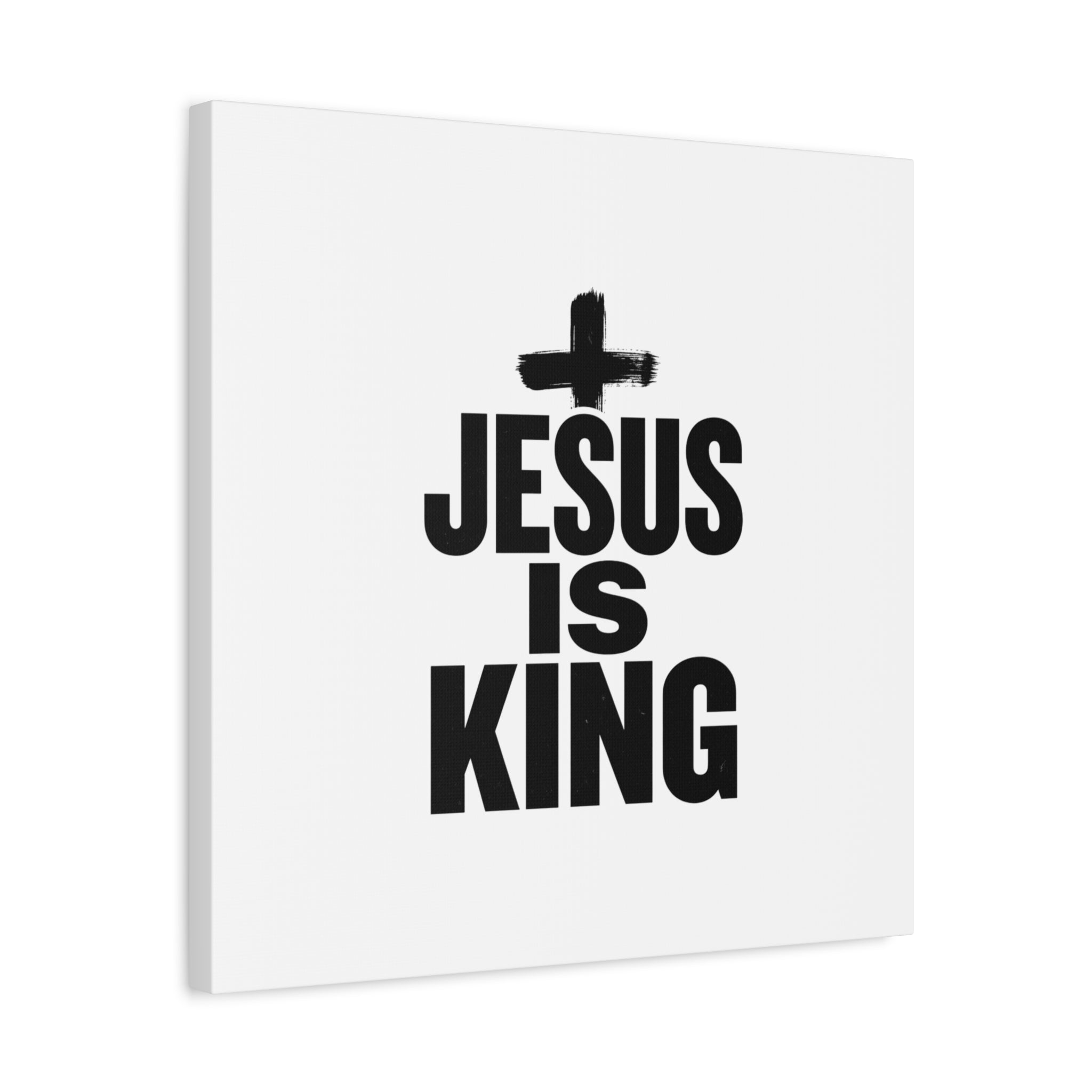 Jesus Is King Canvas | Christian Easter Wall Art, Faith Resurrection Decor