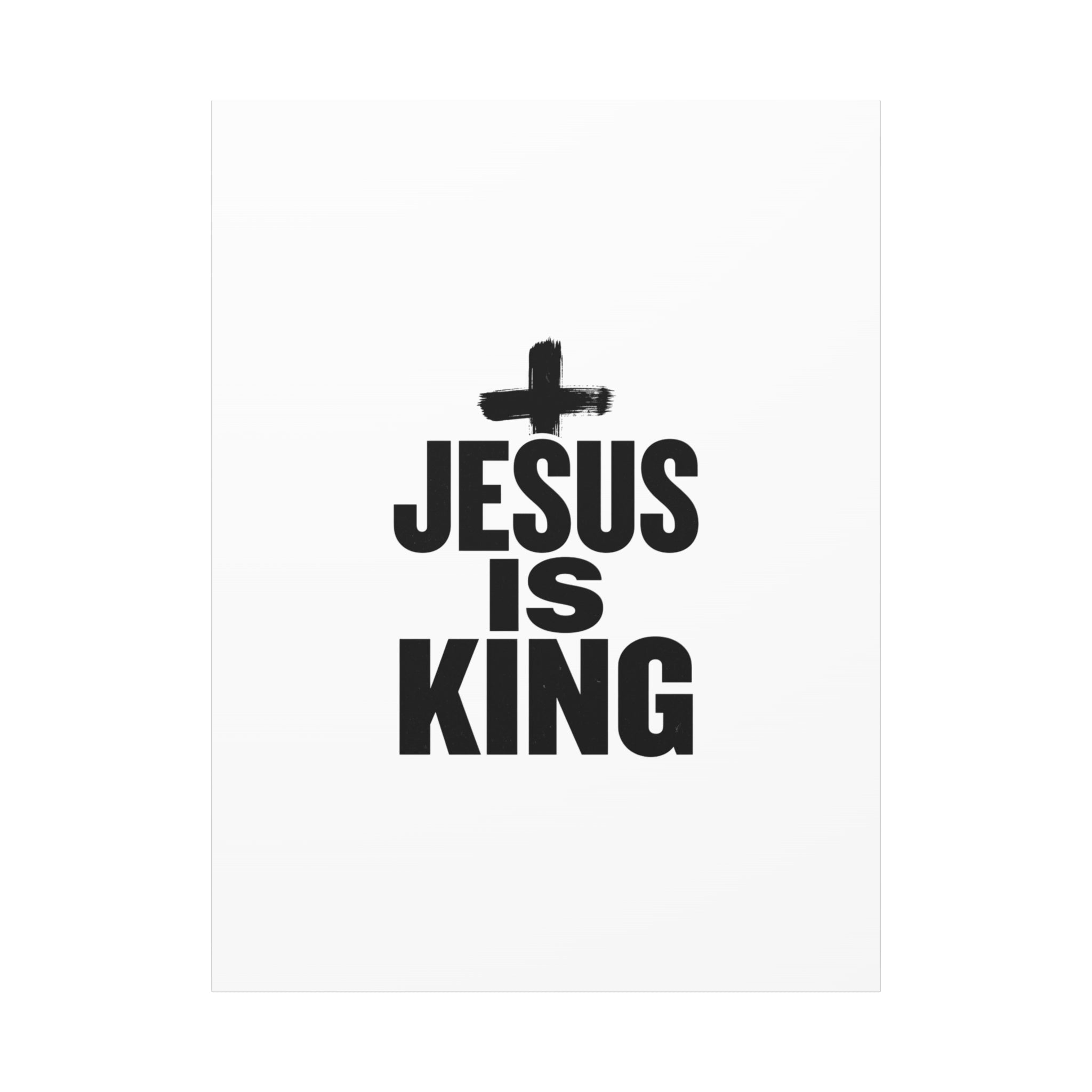 Jesus Is King Canvas | Christian Easter Wall Art, Faith Resurrection Decor