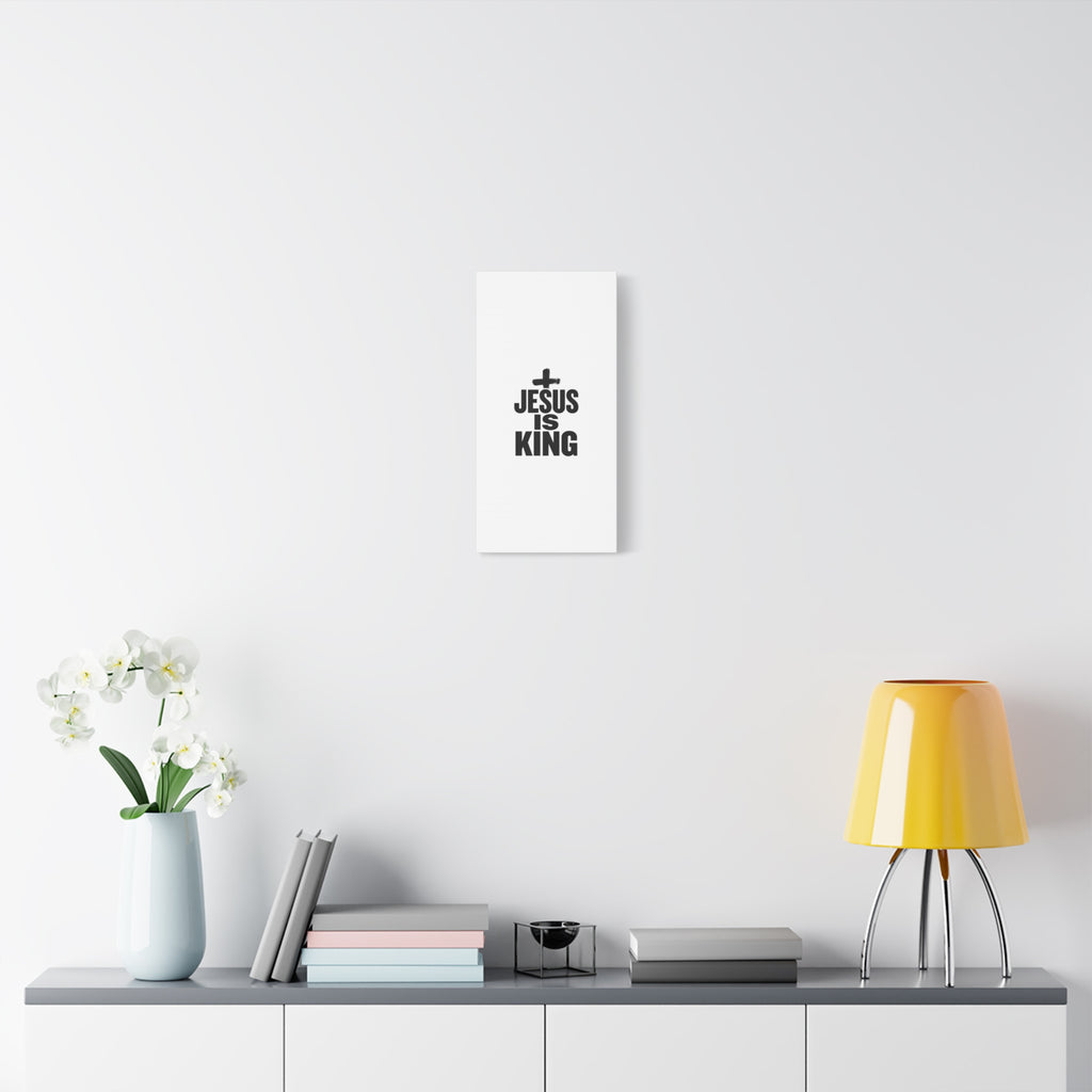 Jesus Is King Canvas | Christian Easter Wall Art, Faith Resurrection Decor