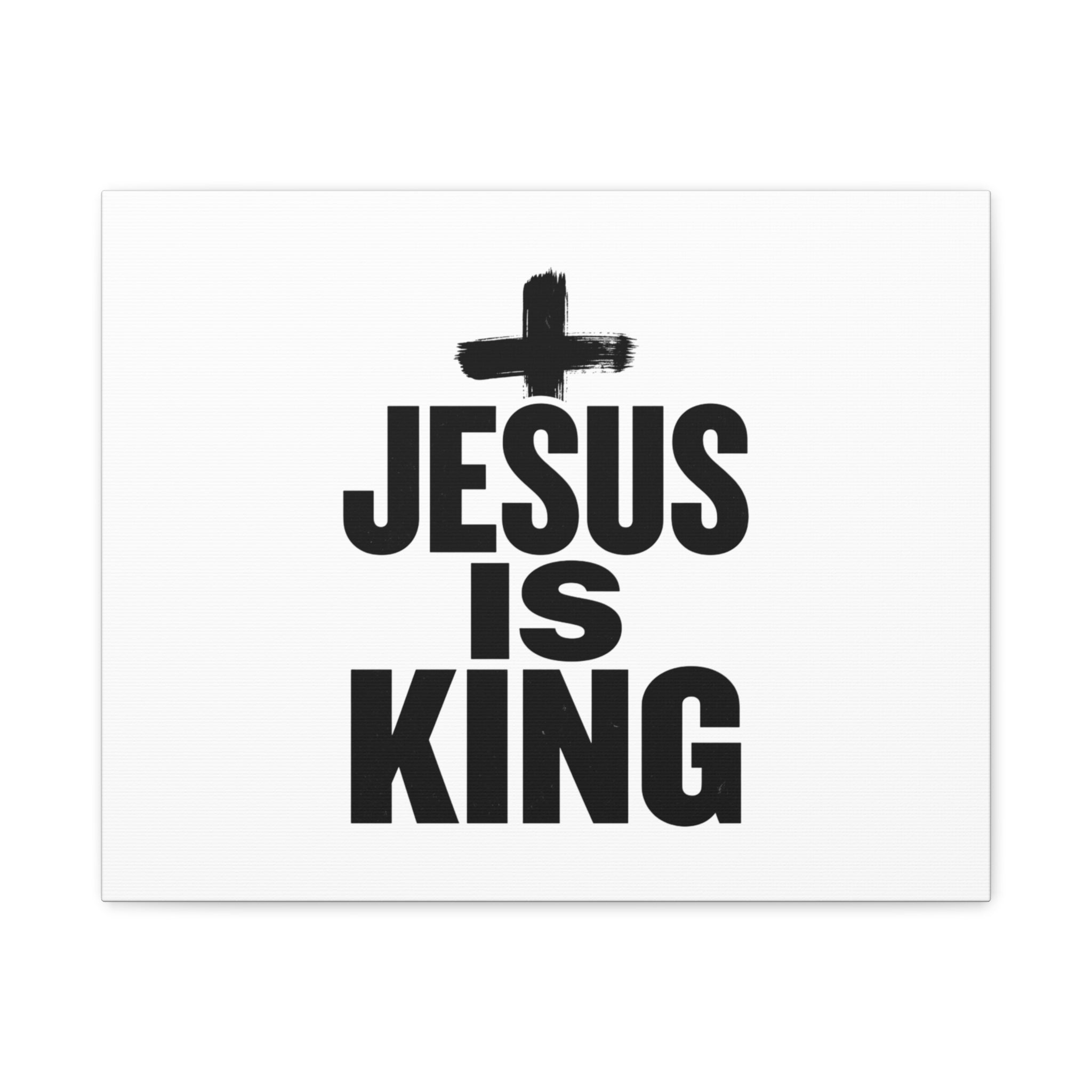 Jesus Is King Canvas | Christian Easter Wall Art, Faith Resurrection Decor