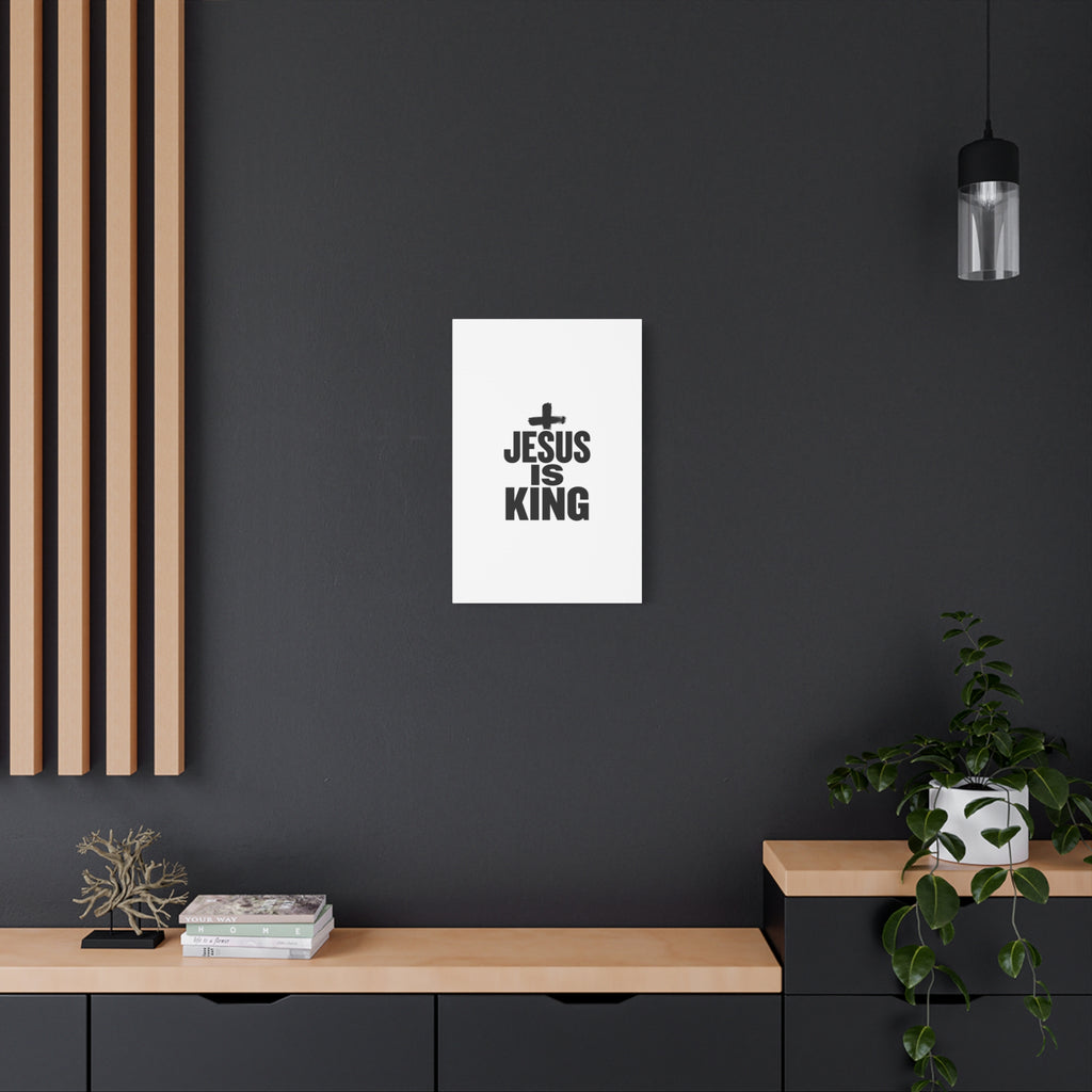 Jesus Is King Canvas | Christian Easter Wall Art, Faith Resurrection Decor