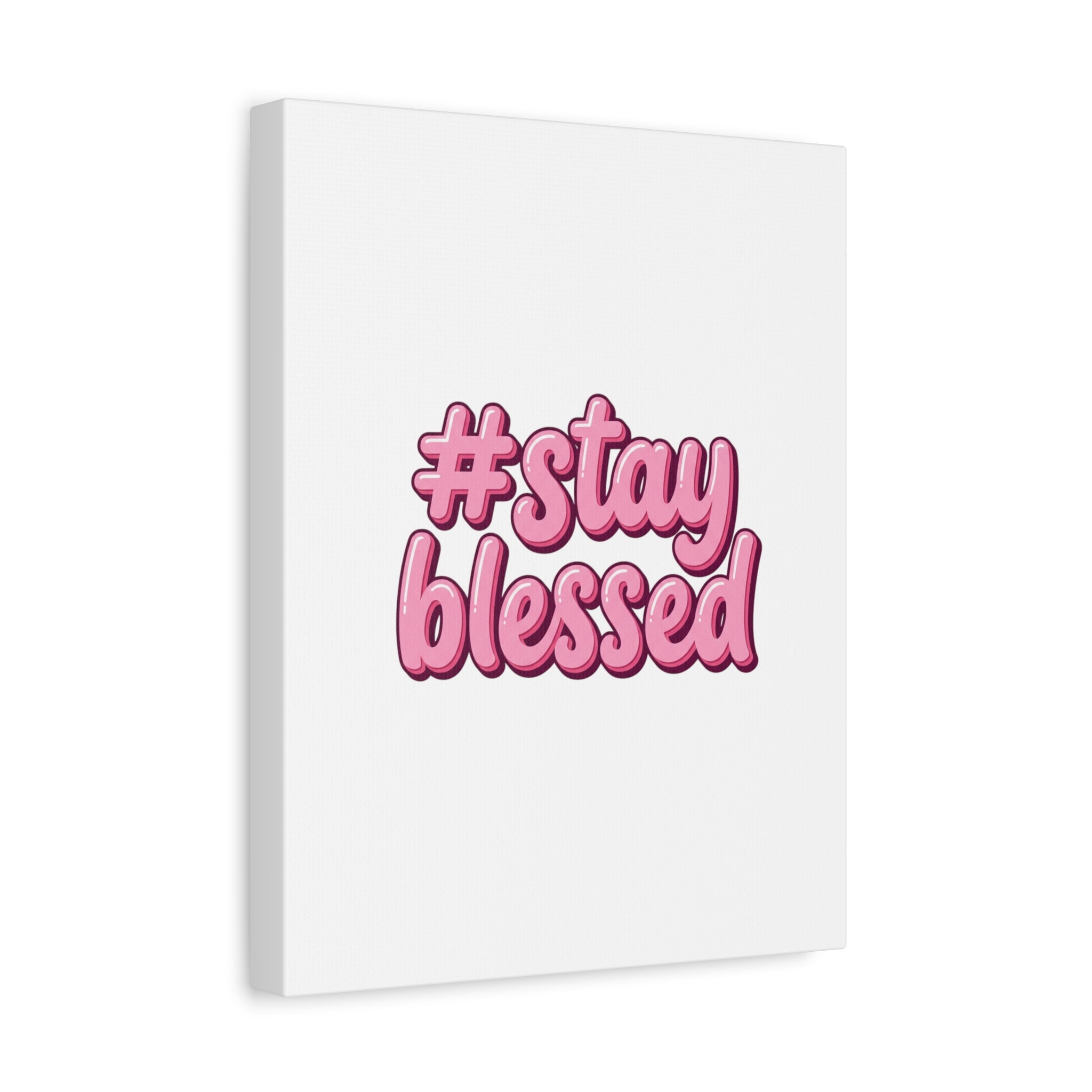Stay Blessed Canvas, Christian Easter Scripture Wall Art | Pastel Faith Decor