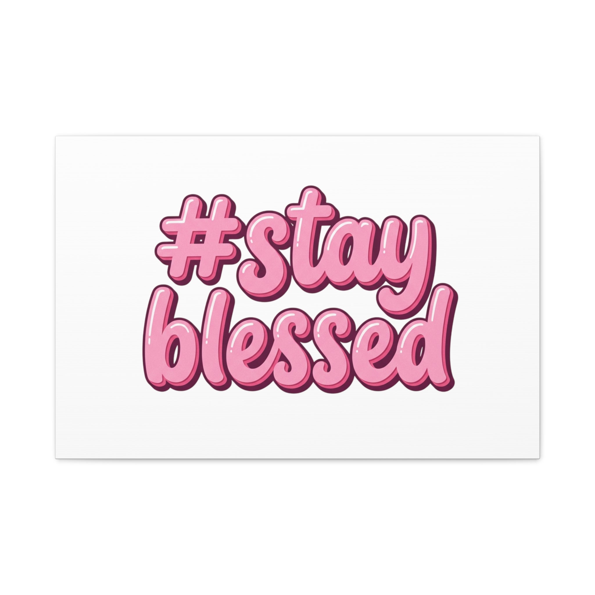 Stay Blessed Canvas, Christian Easter Scripture Wall Art | Pastel Faith Decor