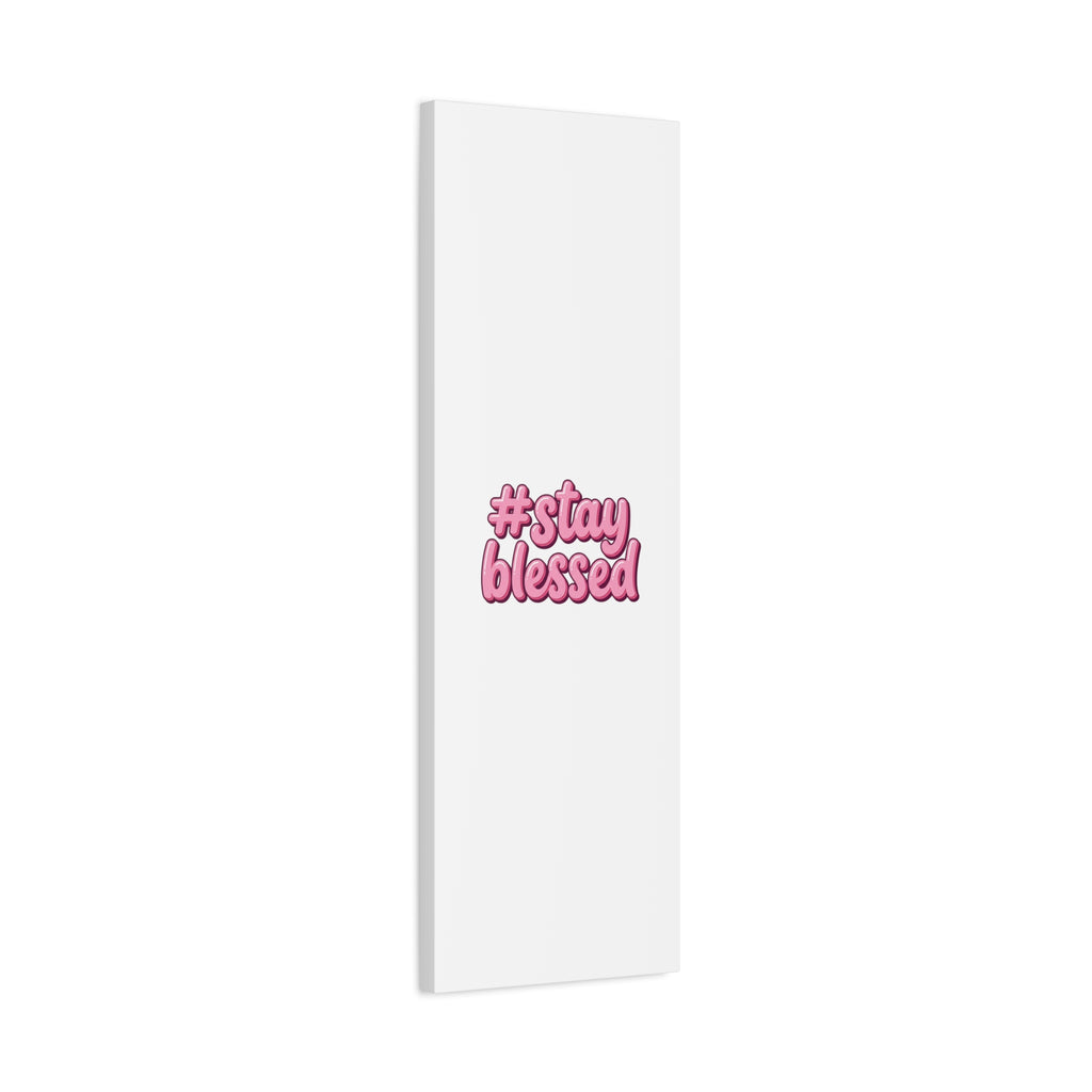 Stay Blessed Canvas, Christian Easter Scripture Wall Art | Pastel Faith Decor