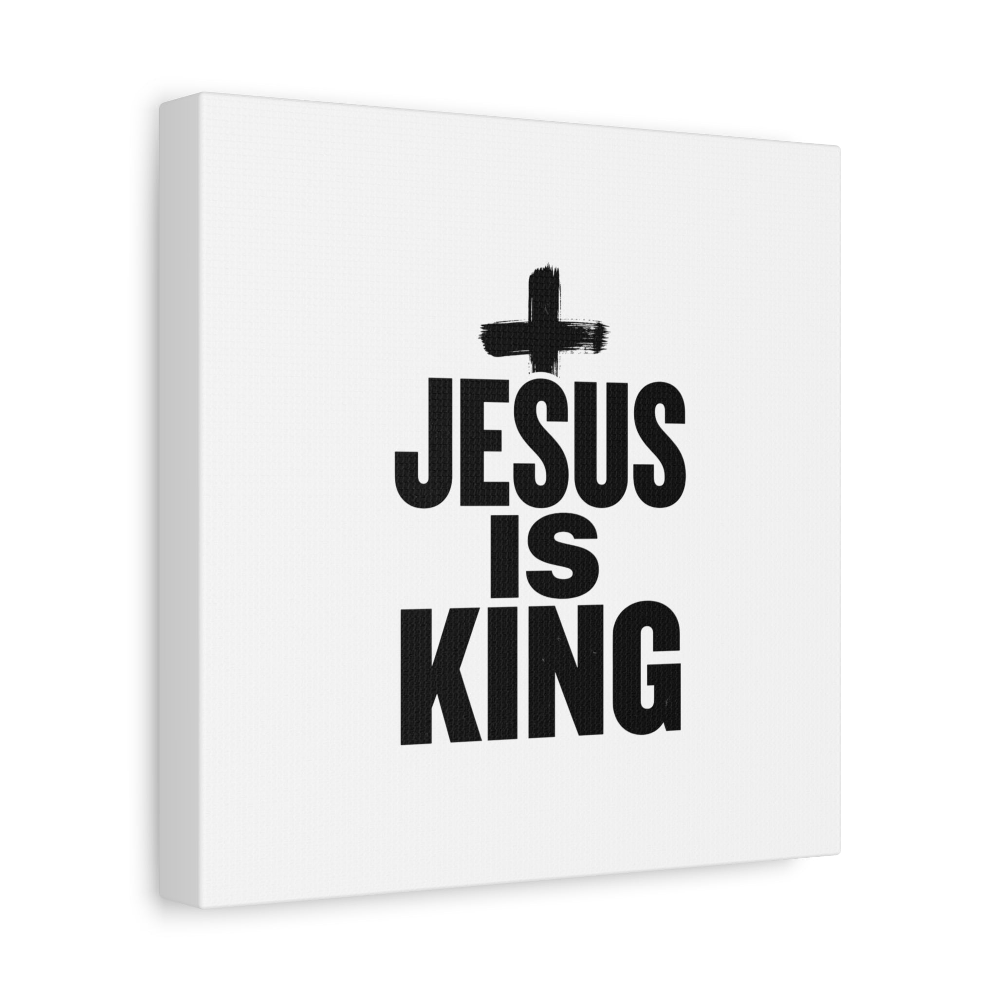 Jesus Is King Canvas | Christian Easter Wall Art, Faith Resurrection Decor