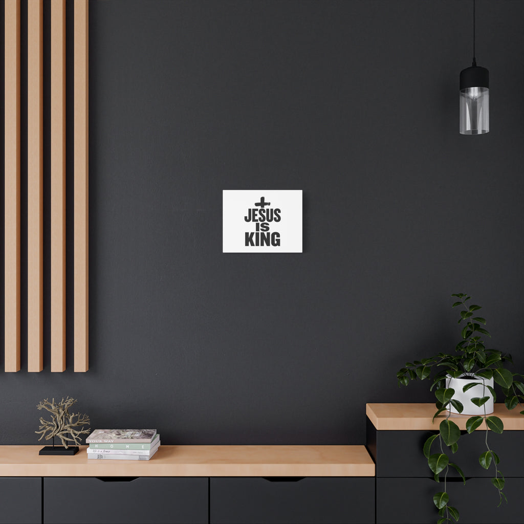 Jesus Is King Canvas | Christian Easter Wall Art, Faith Resurrection Decor