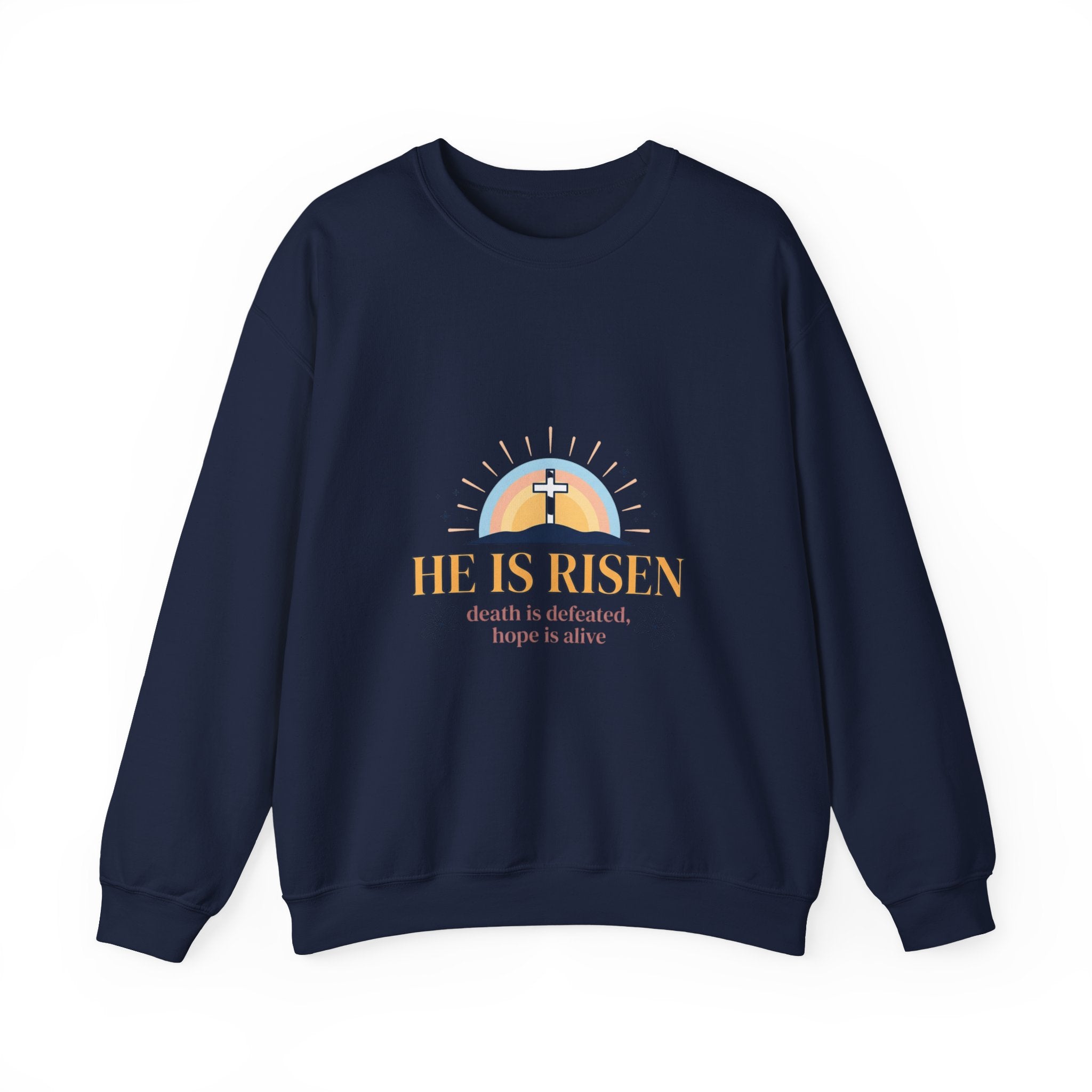 He Is Risen Crewneck Sweatshirt | Christian Easter, Resurrection Sweatshirt