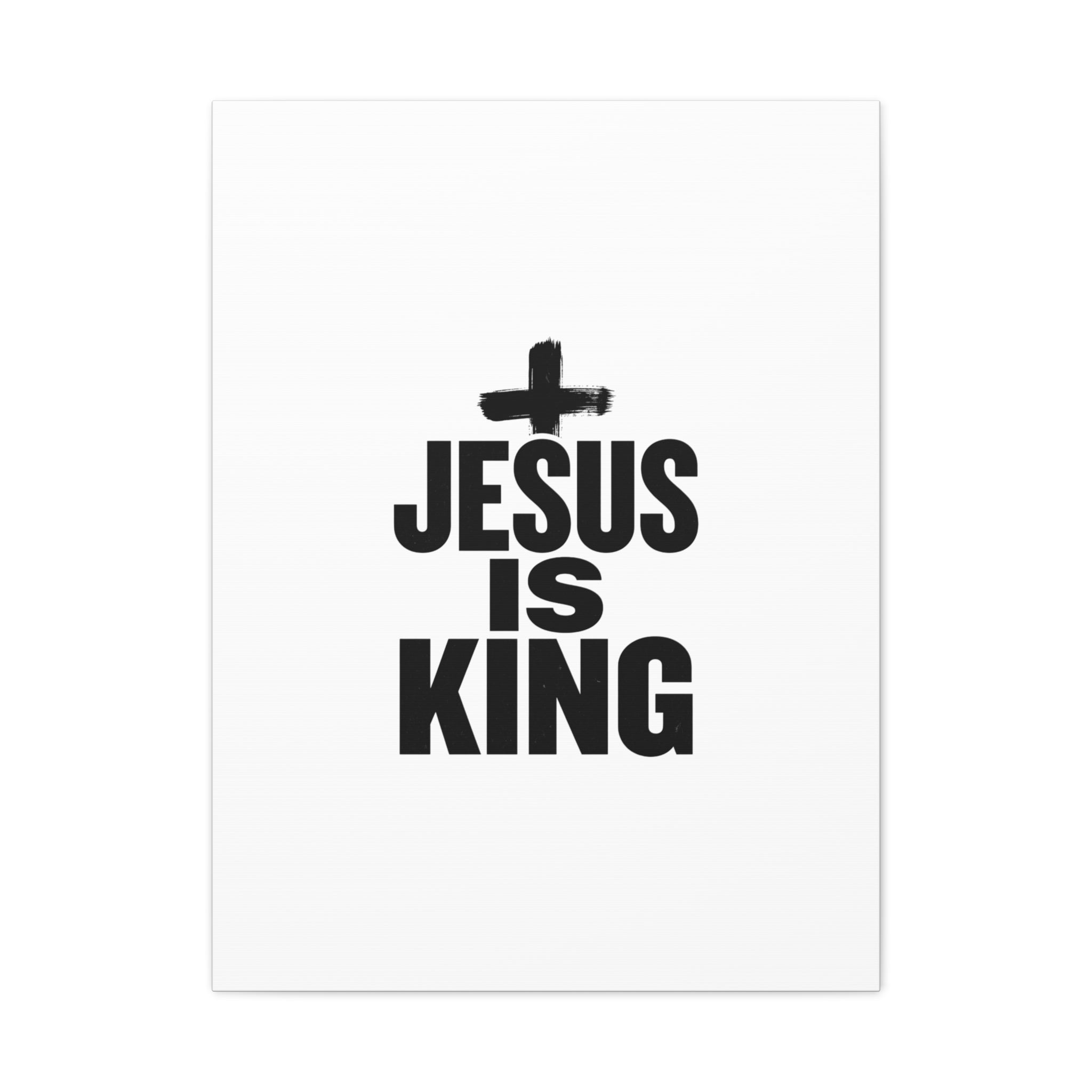 Jesus Is King Canvas | Christian Easter Wall Art, Faith Resurrection Decor