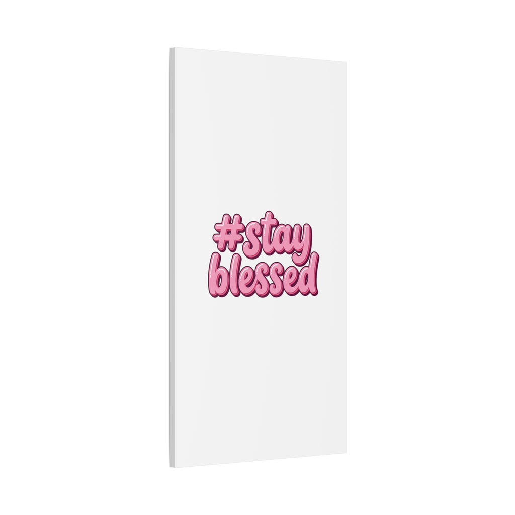 Stay Blessed Canvas, Christian Easter Scripture Wall Art | Pastel Faith Decor