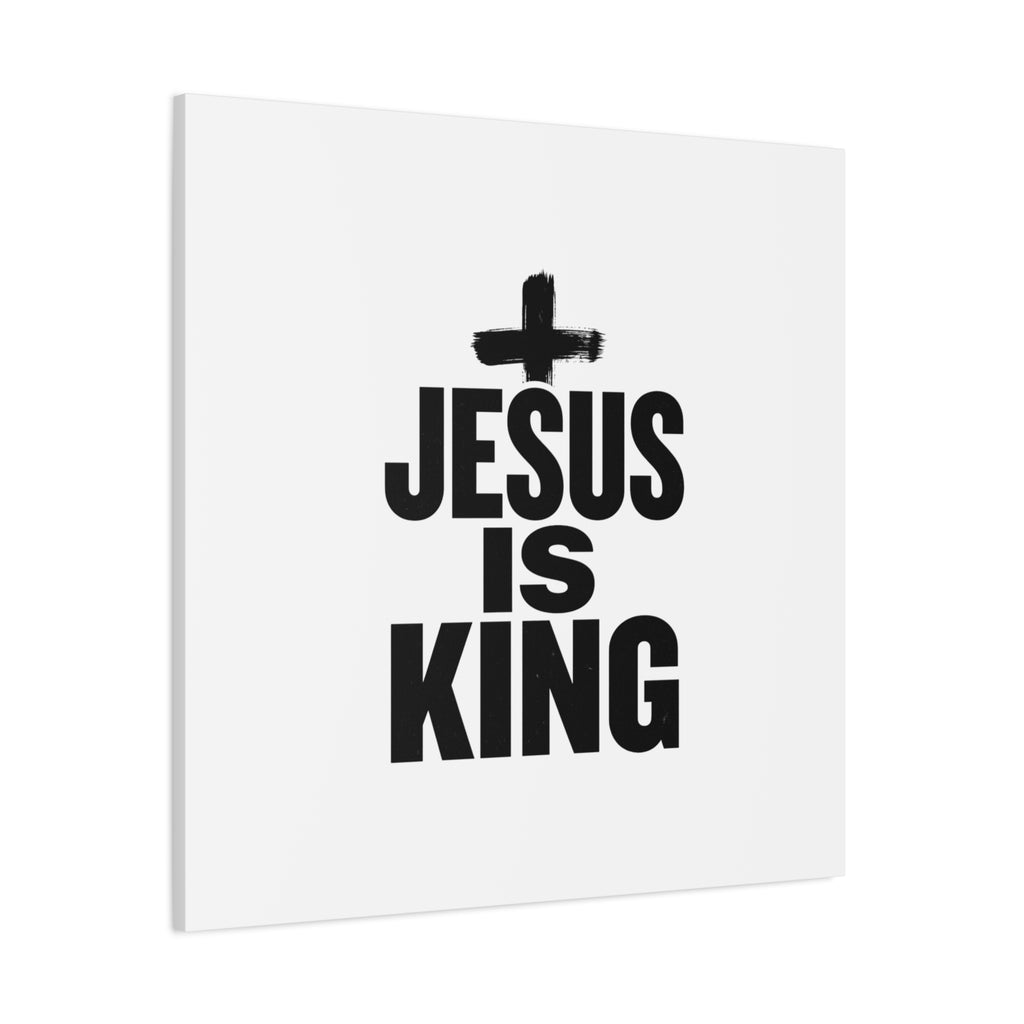 Jesus Is King Canvas | Christian Easter Wall Art, Faith Resurrection Decor
