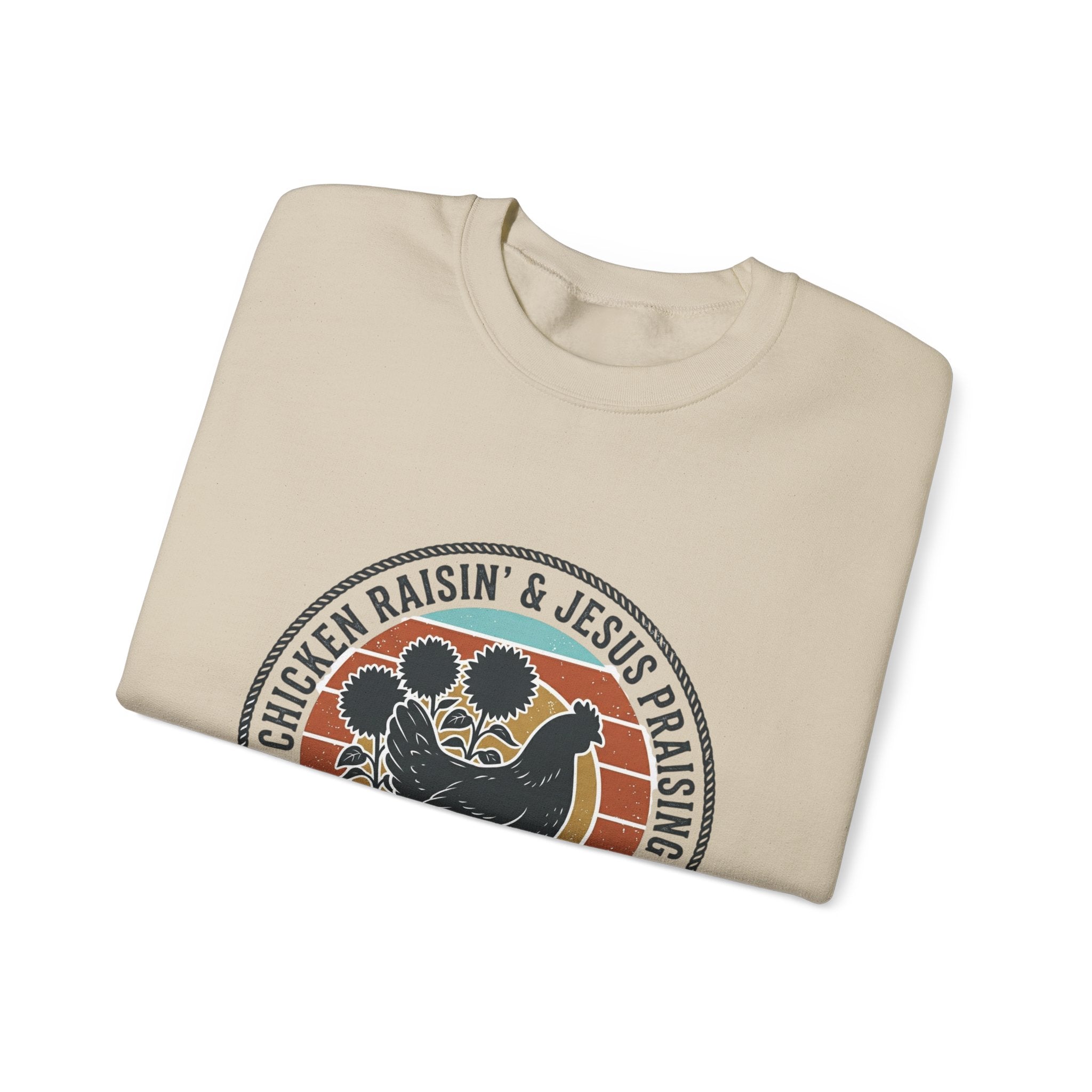 Chicken Raisin & Jesus Praisin Crewneck Sweatshirt | Western Americana, Vintage Rodeo