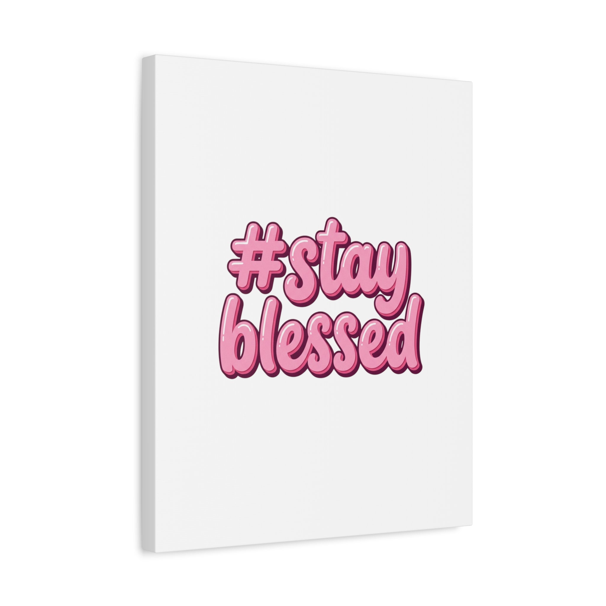 Stay Blessed Canvas, Christian Easter Scripture Wall Art | Pastel Faith Decor