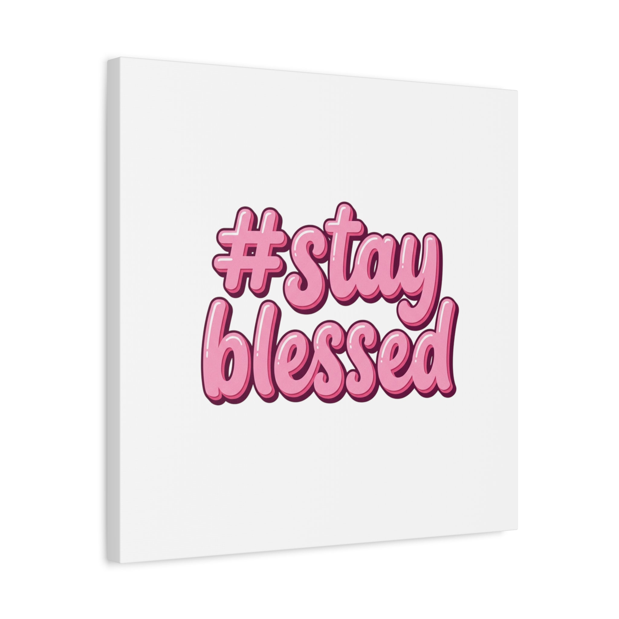Stay Blessed Canvas, Christian Easter Scripture Wall Art | Pastel Faith Decor