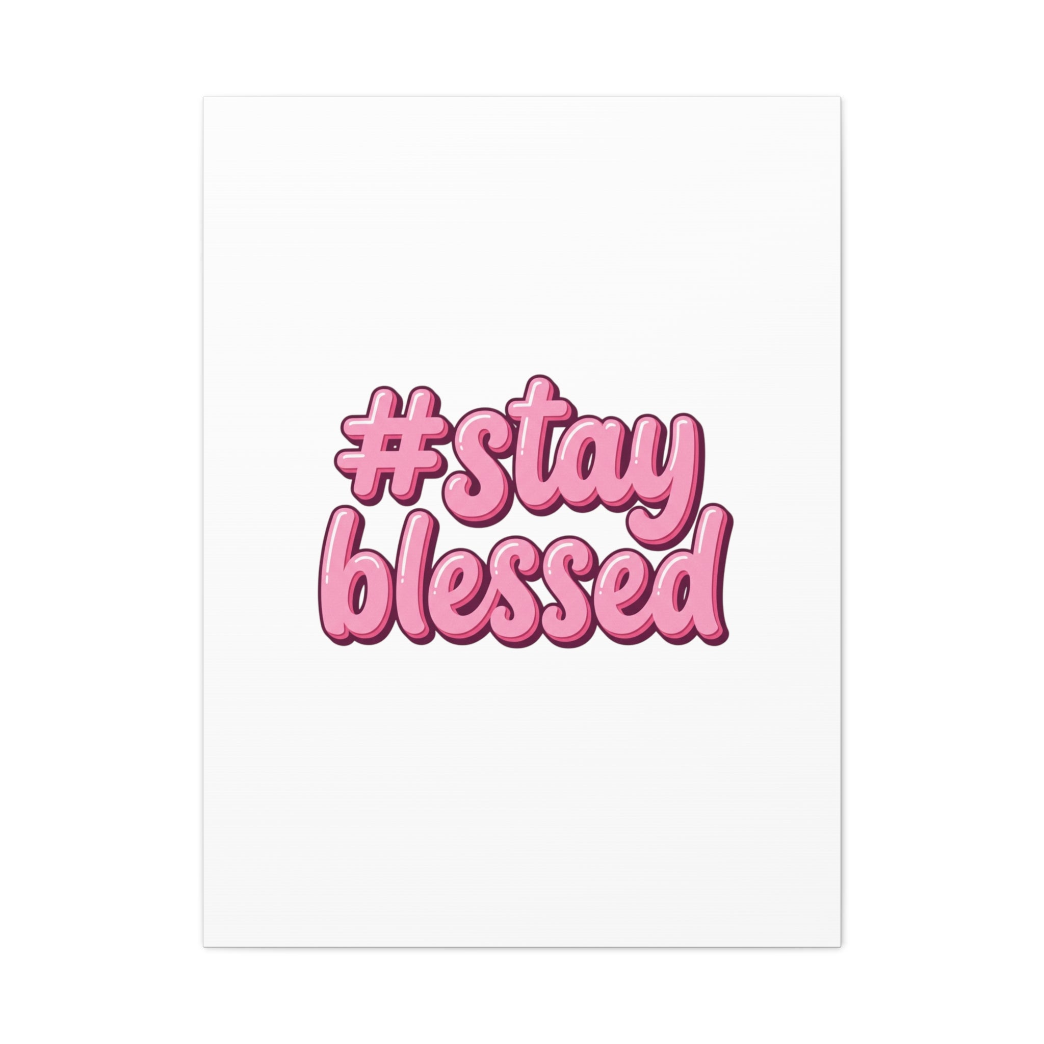 Stay Blessed Canvas, Christian Easter Scripture Wall Art | Pastel Faith Decor