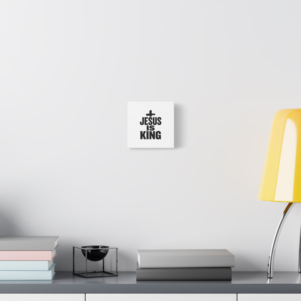 Jesus Is King Canvas | Christian Easter Wall Art, Faith Resurrection Decor
