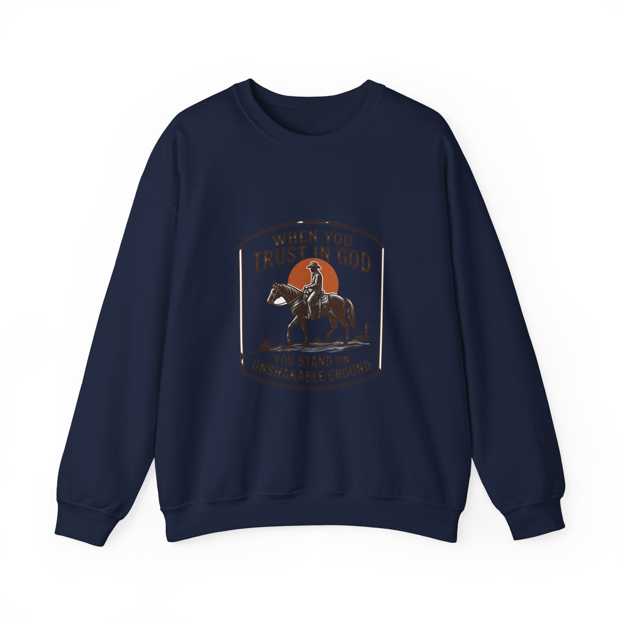 When You Trust in God Crewneck Sweatshirt | Western cowboy, Americana vintage