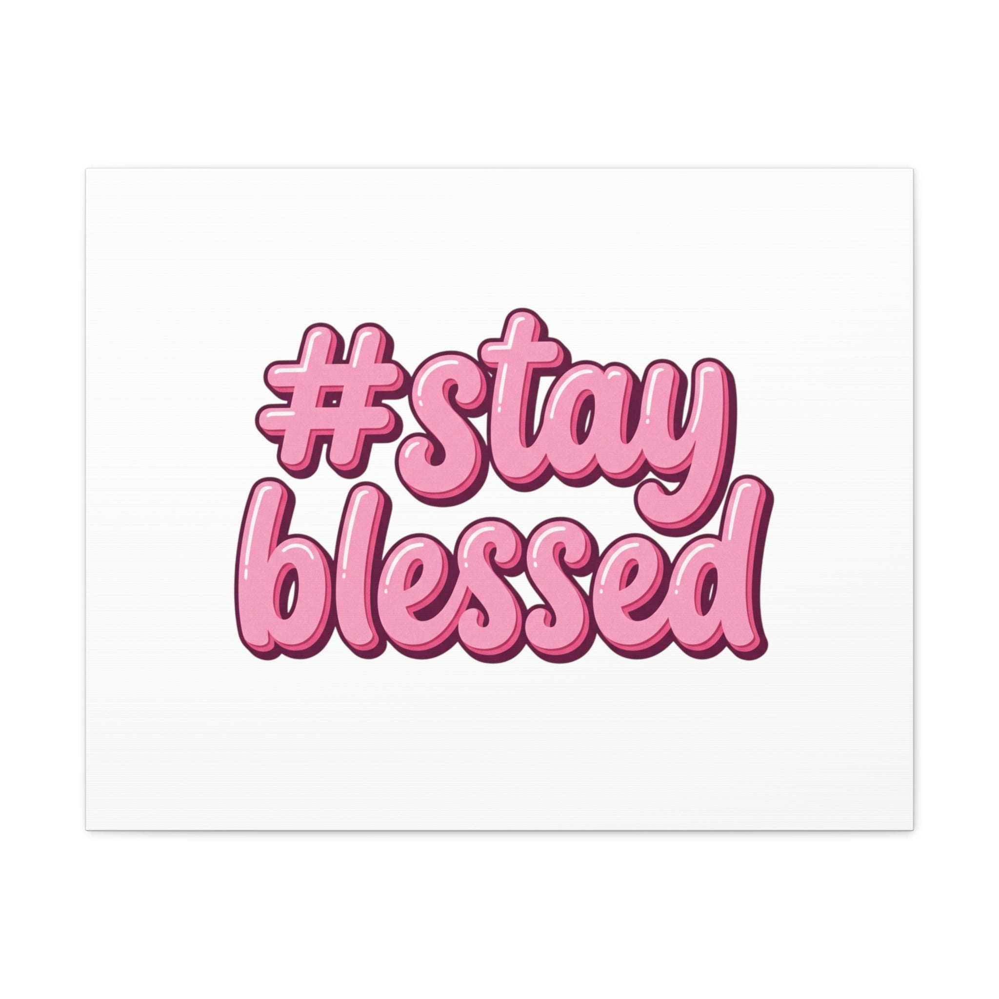 Stay Blessed Canvas, Christian Easter Scripture Wall Art | Pastel Faith Decor
