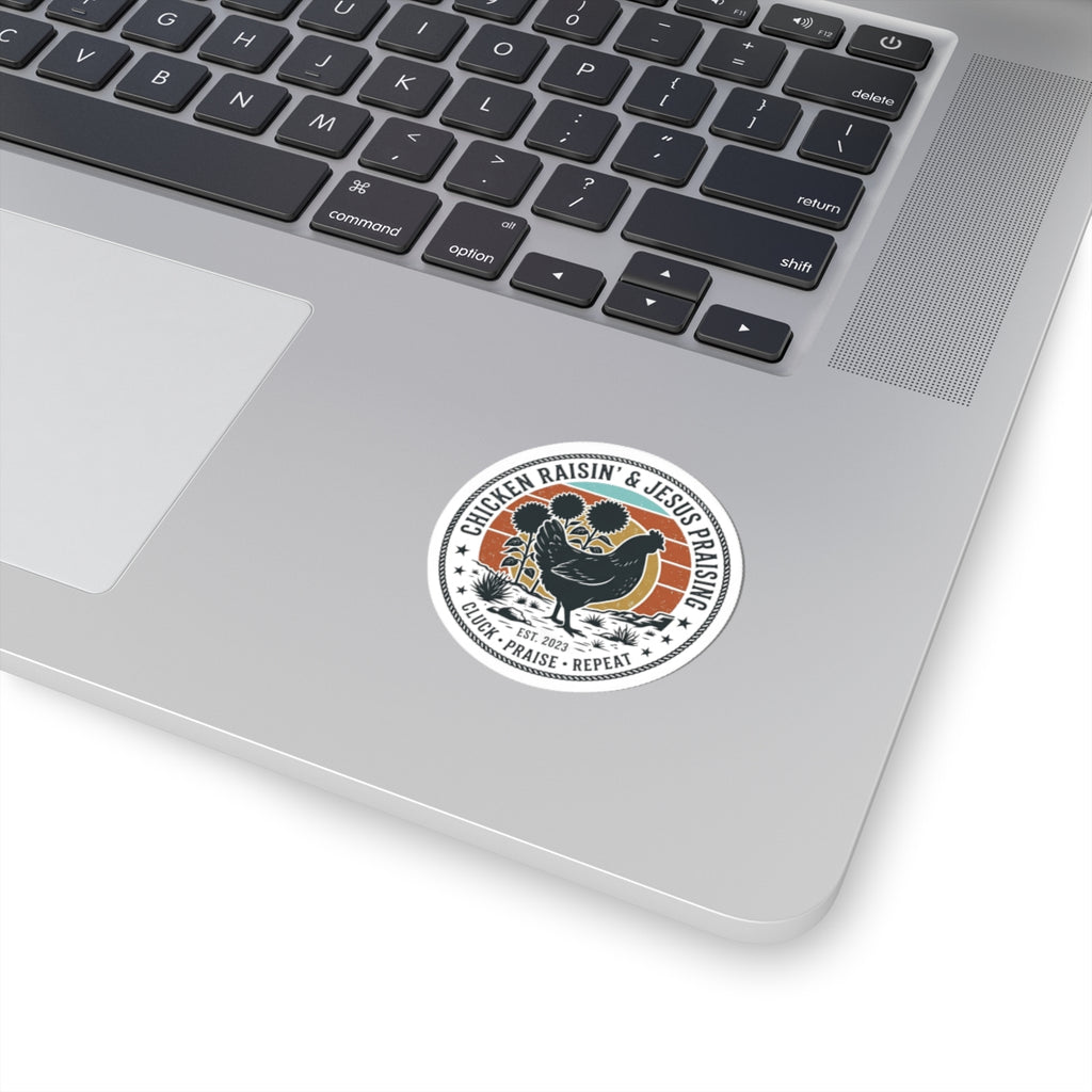 Chicken Raisin & Jesus Praisin Sticker | Western Americana, Vintage Ranch