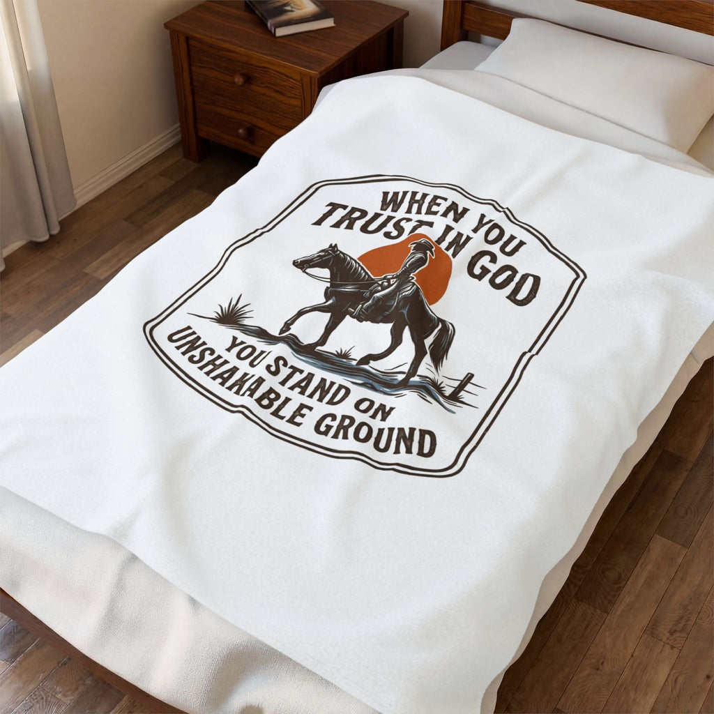 When You Trust in God Cowboy Blanket | Western Americana, Vintage Frontier