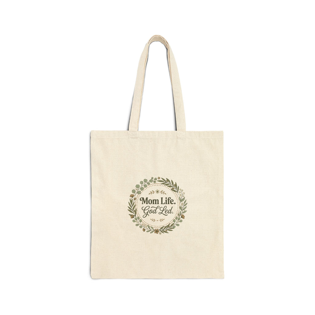 Mom Life Tote, Mother's Day Minimal Typographic, Simple Mom Identity Canvas