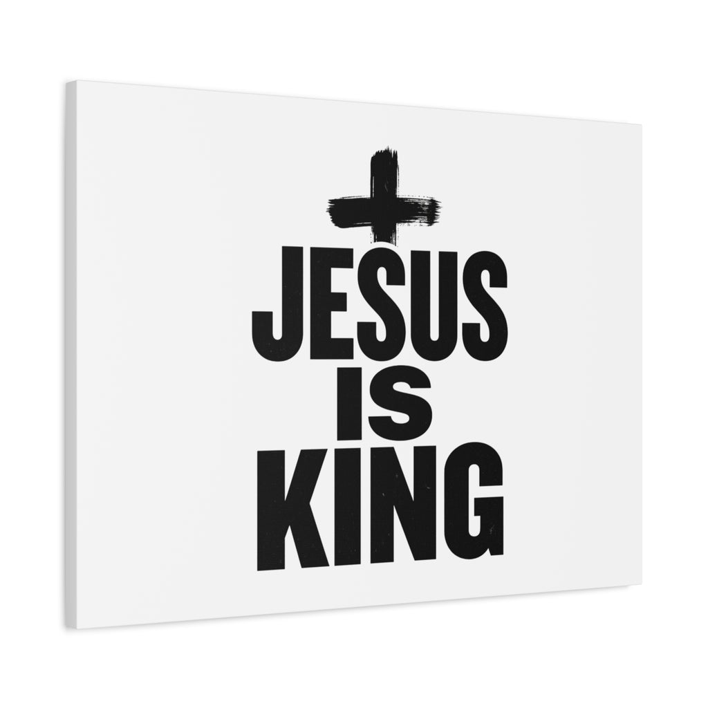 Jesus Is King Canvas | Christian Easter Wall Art, Faith Resurrection Decor