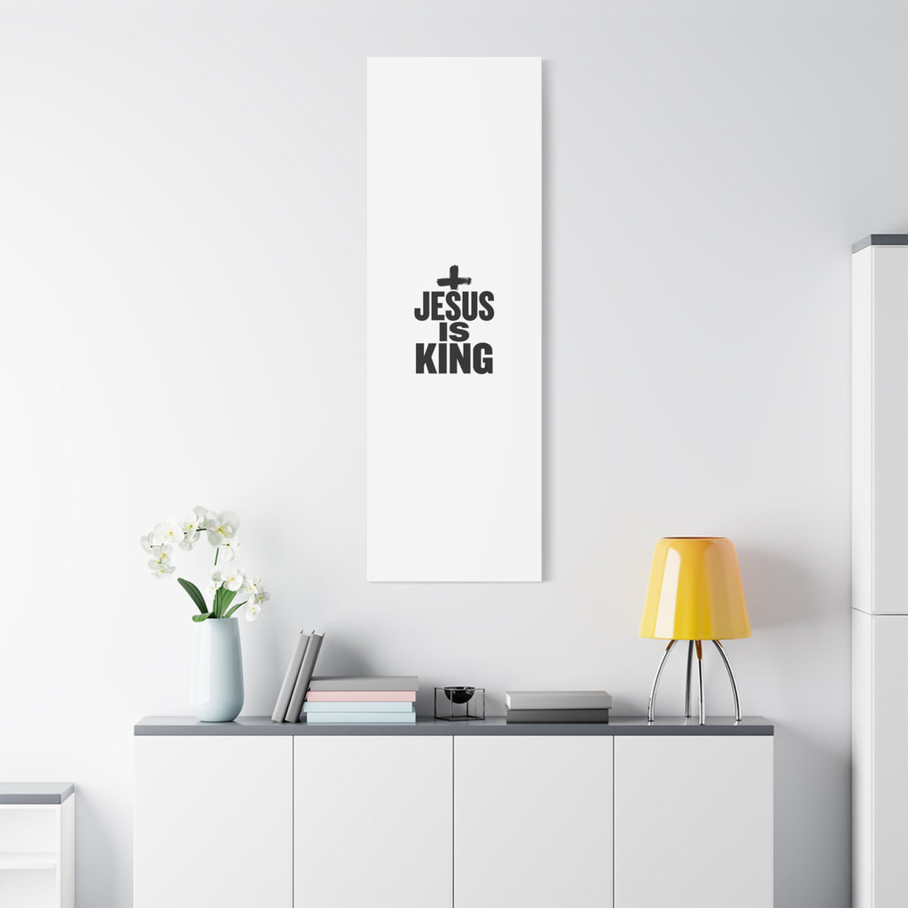 Jesus Is King Canvas | Christian Easter Wall Art, Faith Resurrection Decor