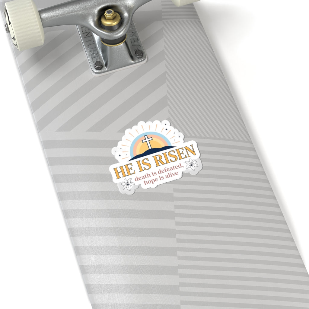 He Is Risen Sticker | Christian Easter, Resurrection Faith Sticker