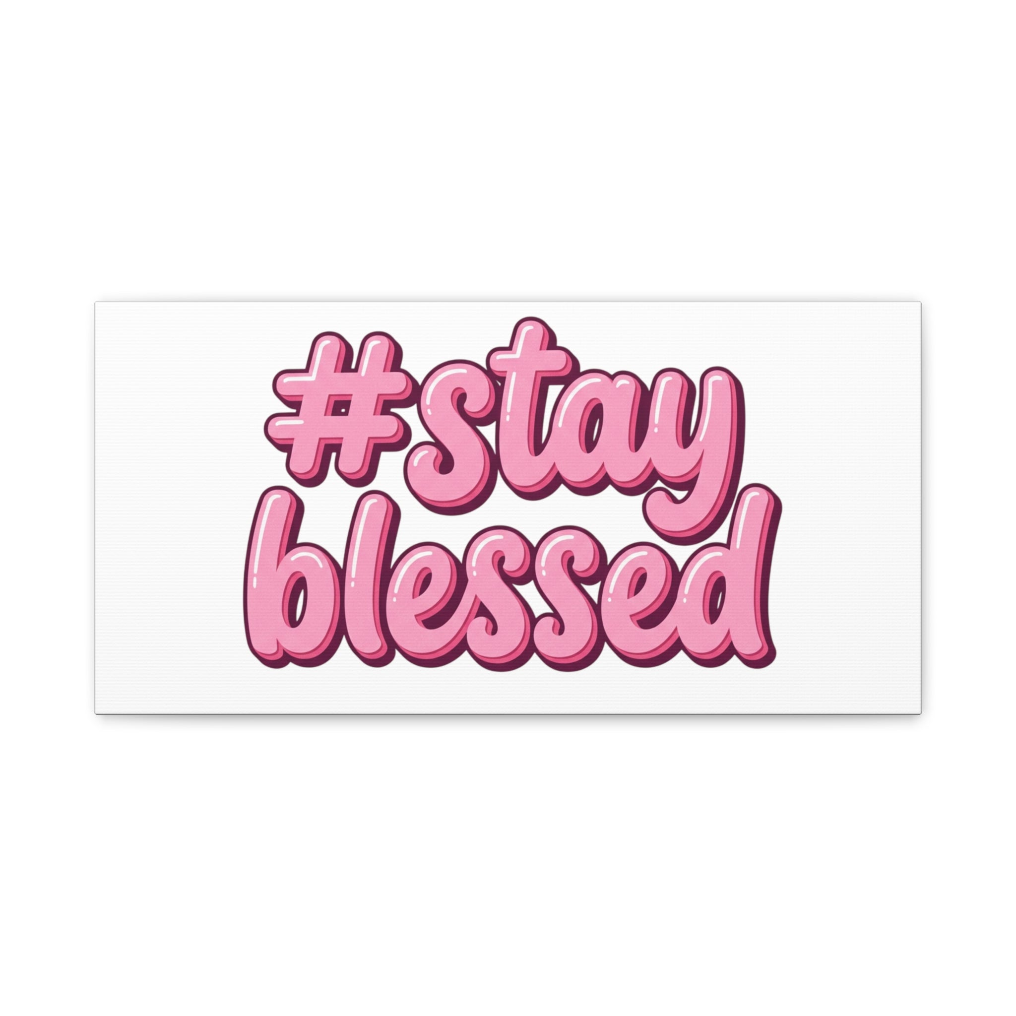 Stay Blessed Canvas, Christian Easter Scripture Wall Art | Pastel Faith Decor