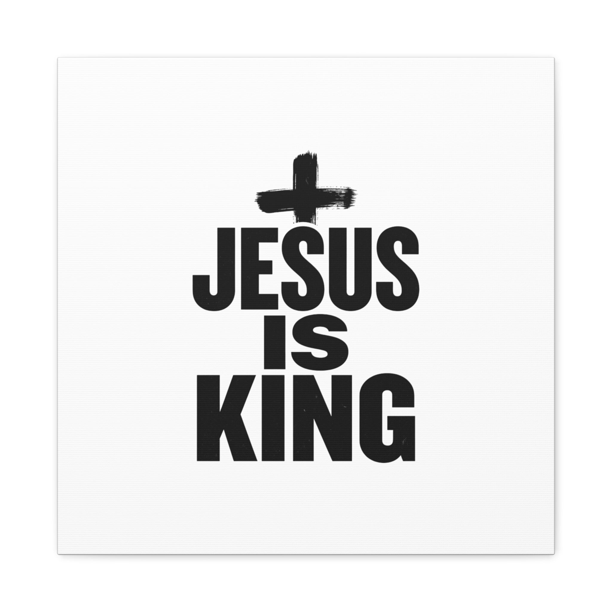 Jesus Is King Canvas | Christian Easter Wall Art, Faith Resurrection Decor