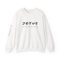 Christian Crewneck Sweatshirt — "J E S U S" Retro Dot Design (He’ll Be There For You)