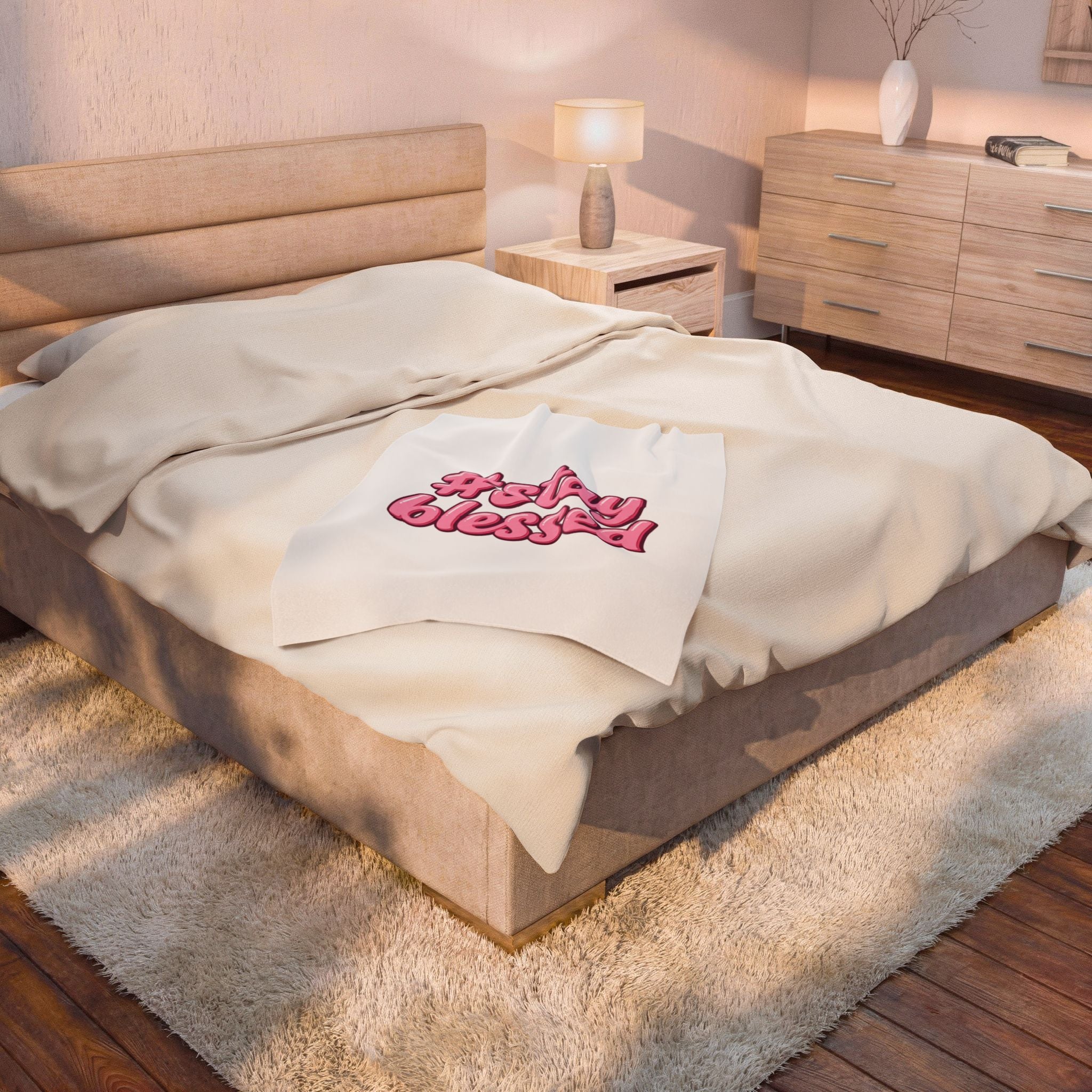 Stay Blessed Plush Blanket | Christian Easter, Faithful Scripture Decor