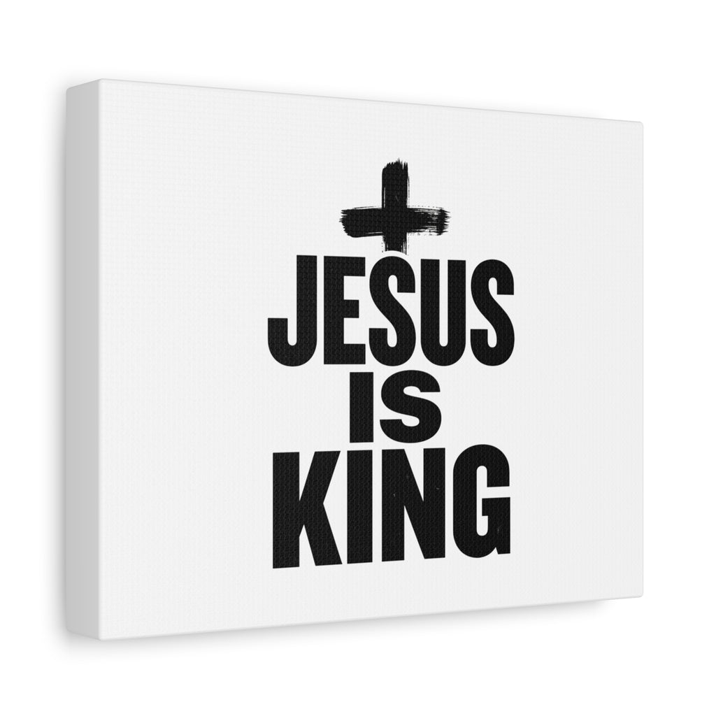 Jesus Is King Canvas | Christian Easter Wall Art, Faith Resurrection Decor