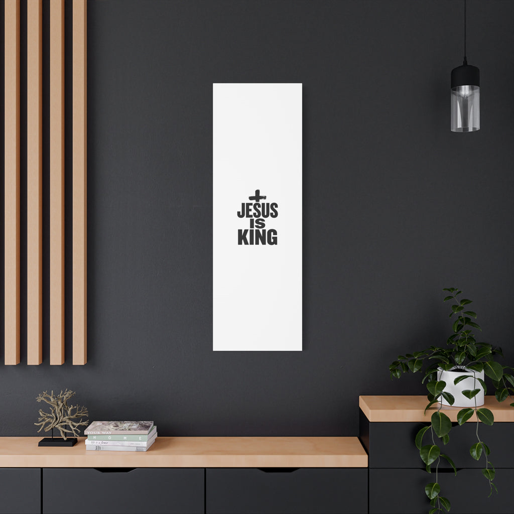 Jesus Is King Canvas | Christian Easter Wall Art, Faith Resurrection Decor