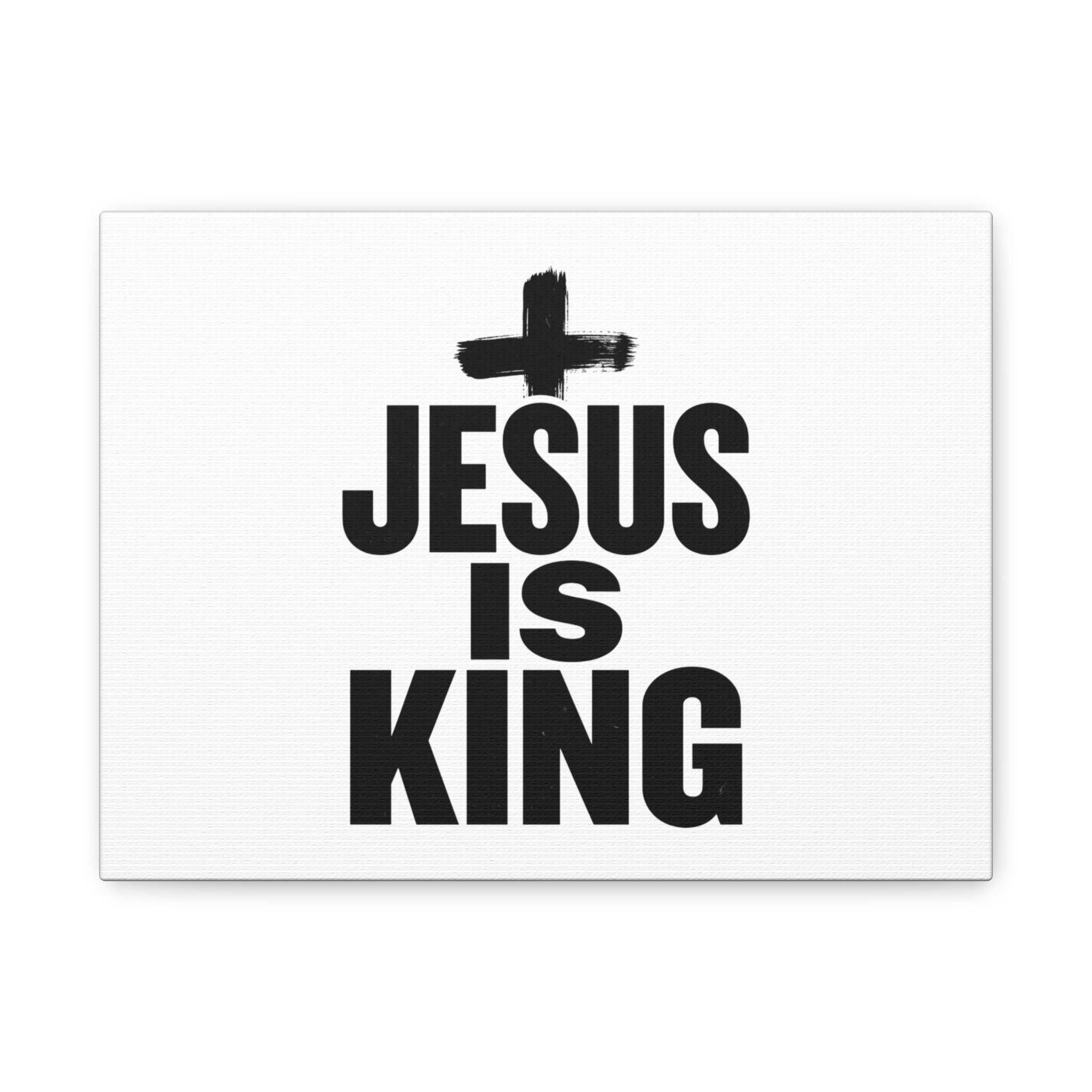 Jesus Is King Canvas | Christian Easter Wall Art, Faith Resurrection Decor