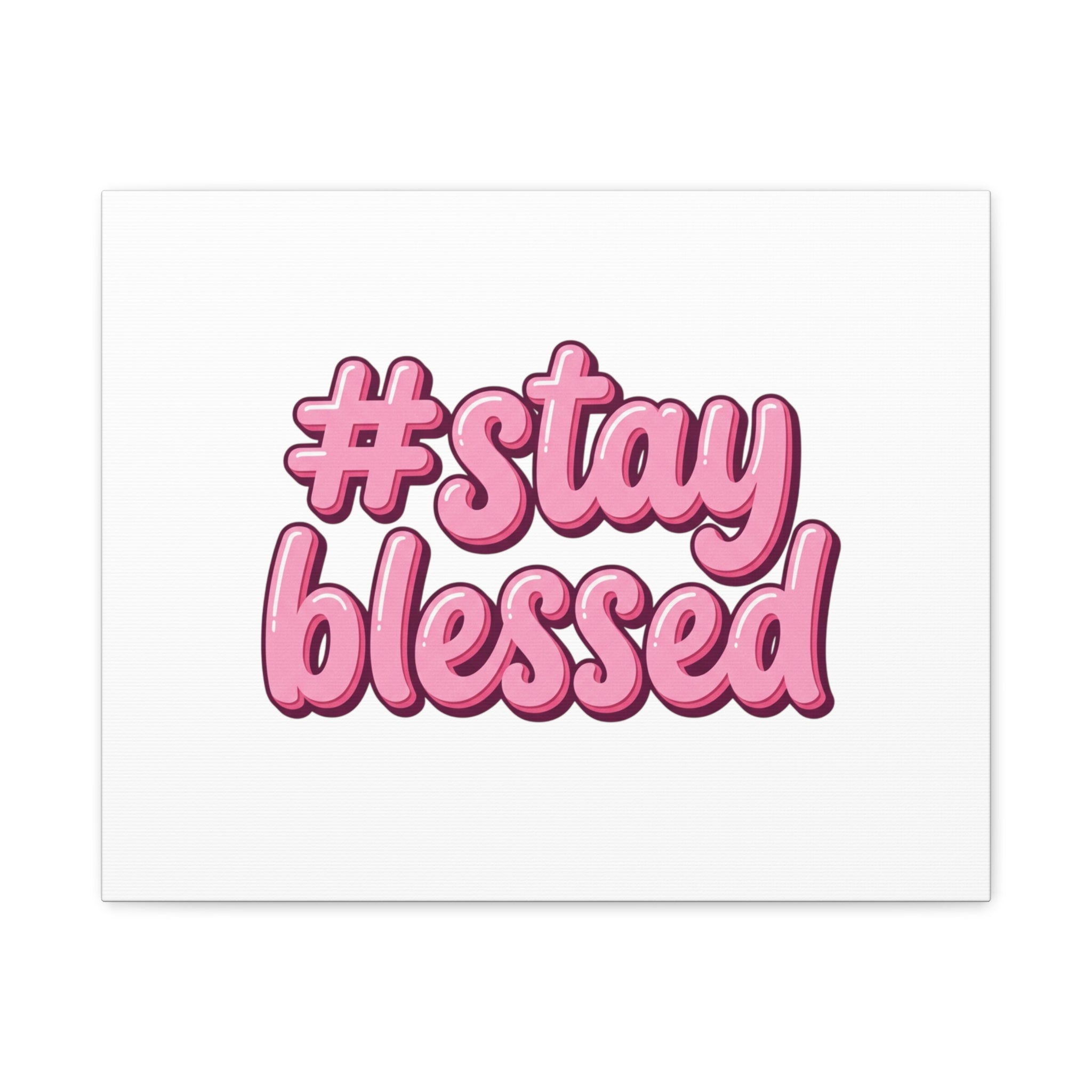 Stay Blessed Canvas, Christian Easter Scripture Wall Art | Pastel Faith Decor