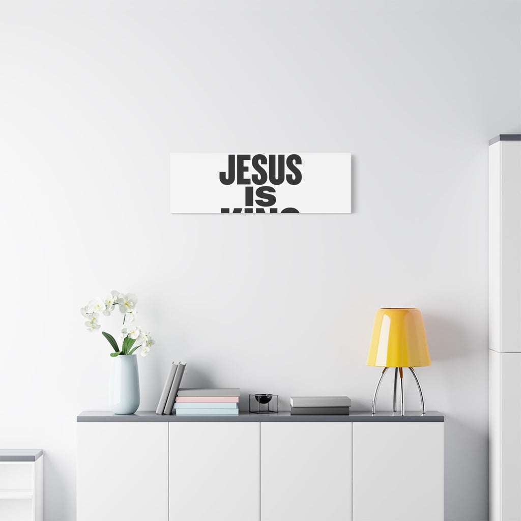 Jesus Is King Canvas | Christian Easter Wall Art, Faith Resurrection Decor