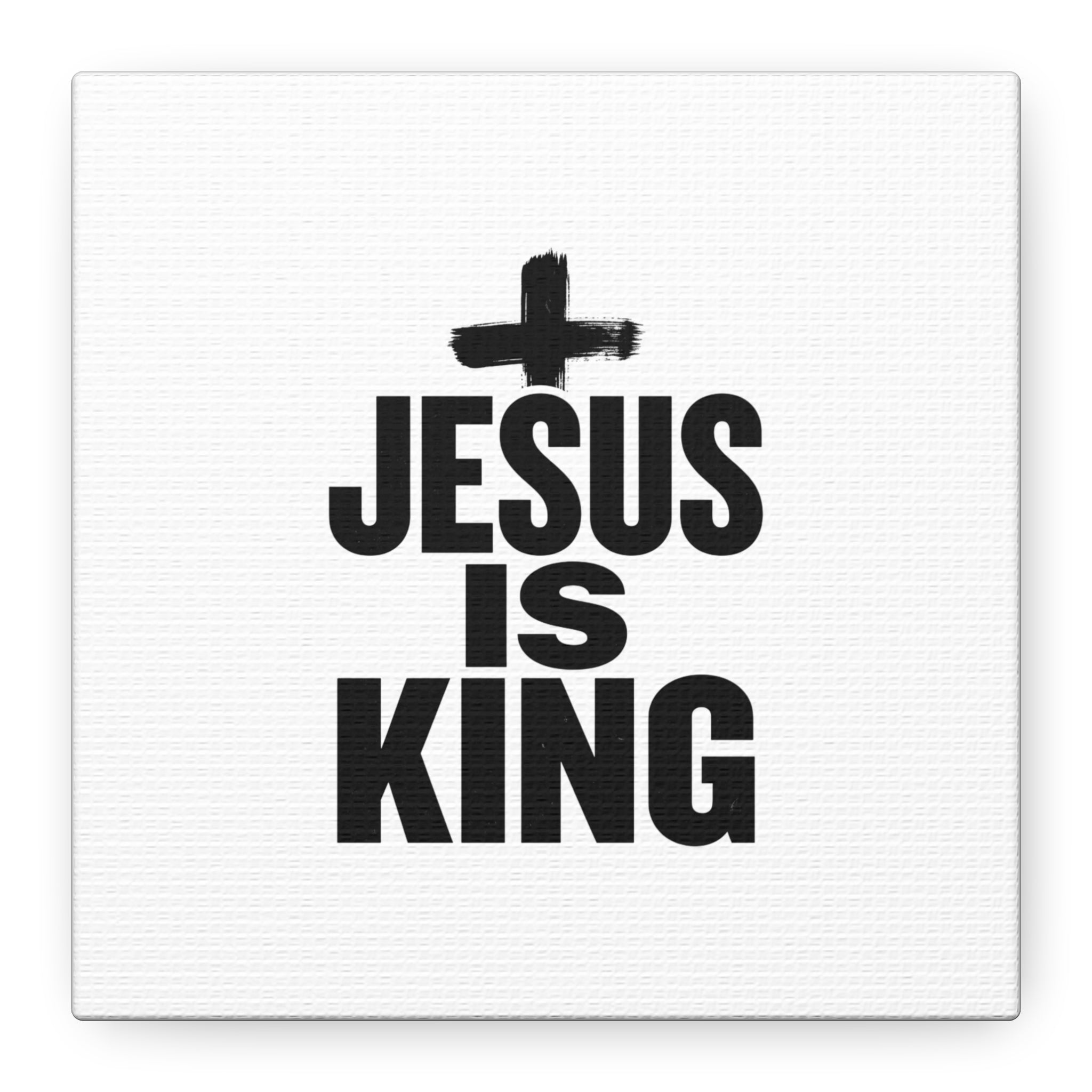 Jesus Is King Canvas | Christian Easter Wall Art, Faith Resurrection Decor
