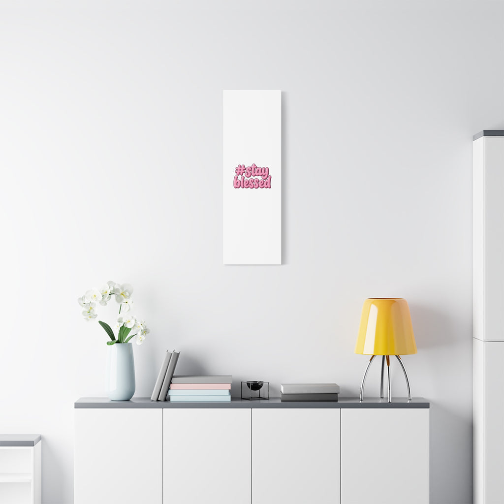 Stay Blessed Canvas, Christian Easter Scripture Wall Art | Pastel Faith Decor