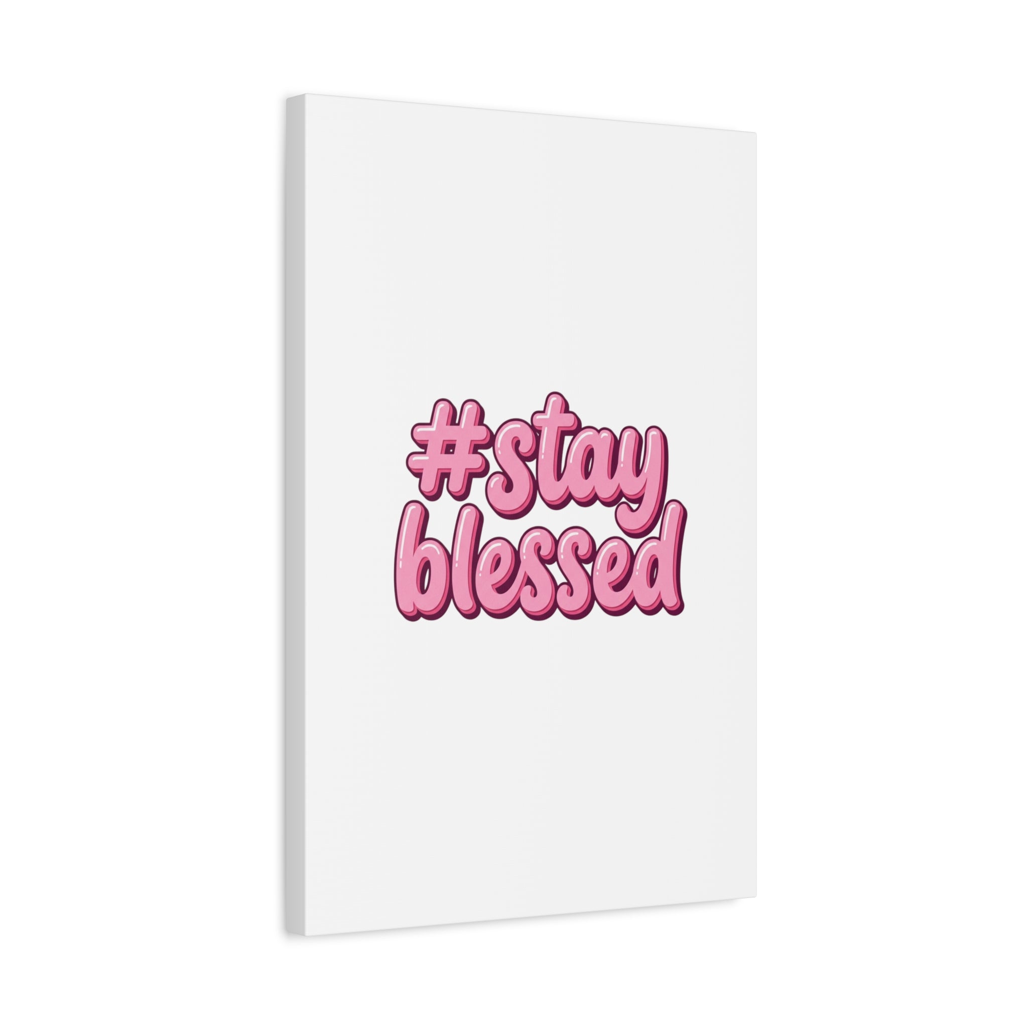 Stay Blessed Canvas, Christian Easter Scripture Wall Art | Pastel Faith Decor