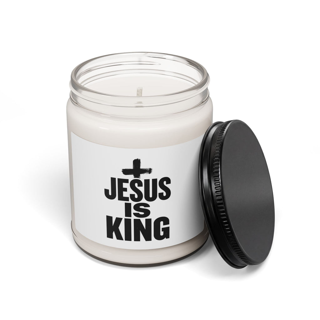 Jesus Is King Candle, Soy Jar Candle | Christian Easter, Resurrection Message