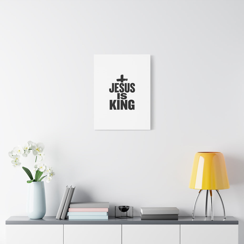 Jesus Is King Canvas | Christian Easter Wall Art, Faith Resurrection Decor