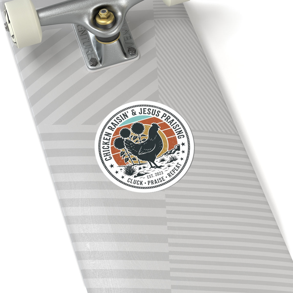 Chicken Raisin & Jesus Praisin Sticker | Western Americana, Vintage Ranch