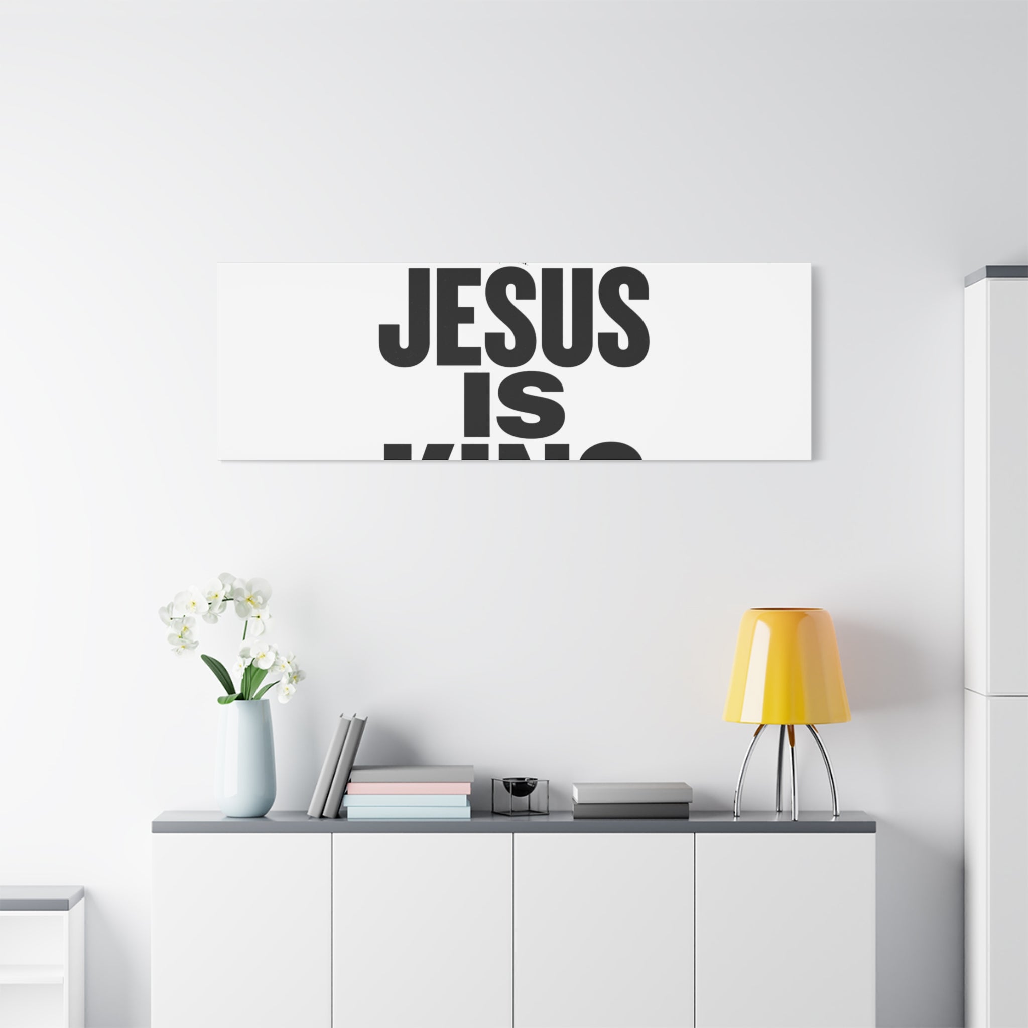 Jesus Is King Canvas | Christian Easter Wall Art, Faith Resurrection Decor