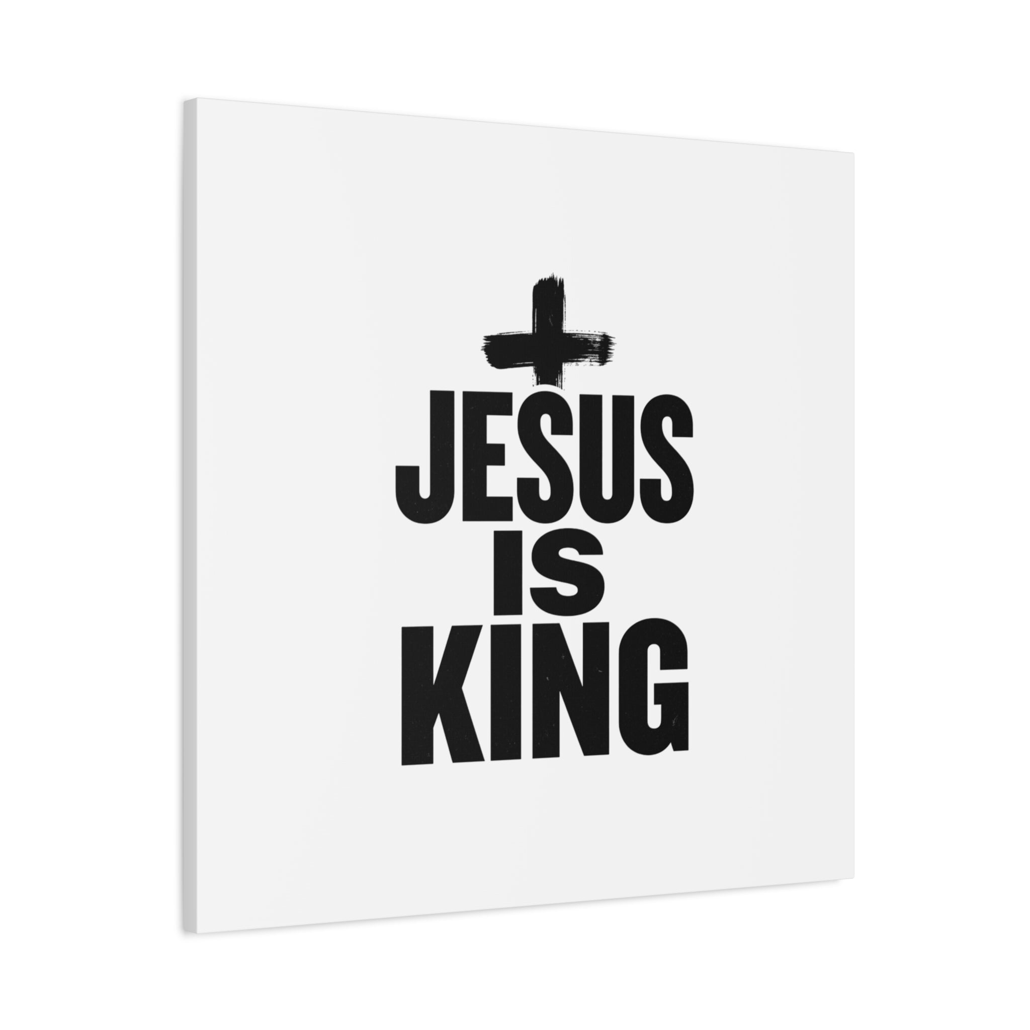 Jesus Is King Canvas | Christian Easter Wall Art, Faith Resurrection Decor