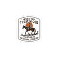 When You Trust In God Cowboy Sticker | Western Americana, Vintage Rodeo