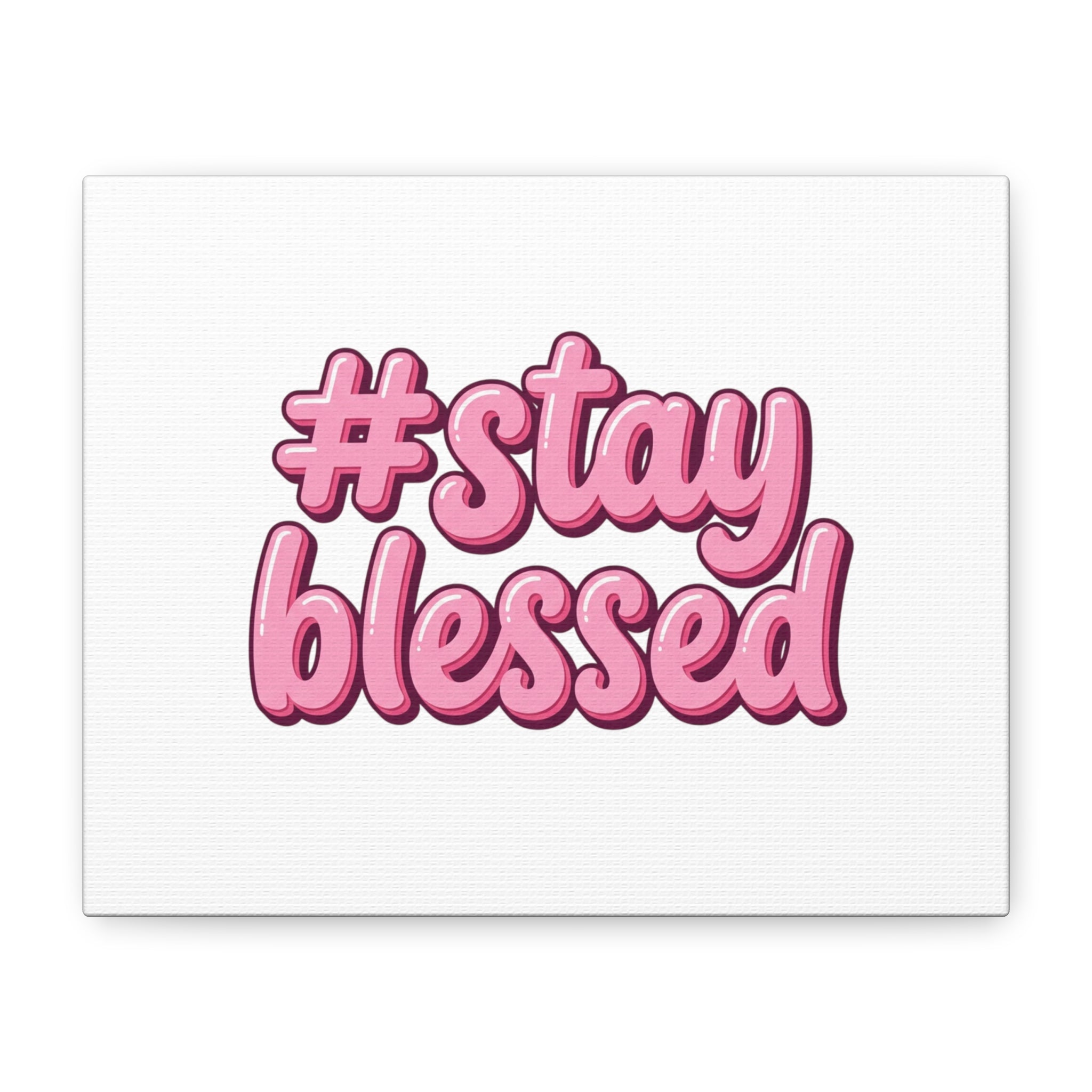 Stay Blessed Canvas, Christian Easter Scripture Wall Art | Pastel Faith Decor