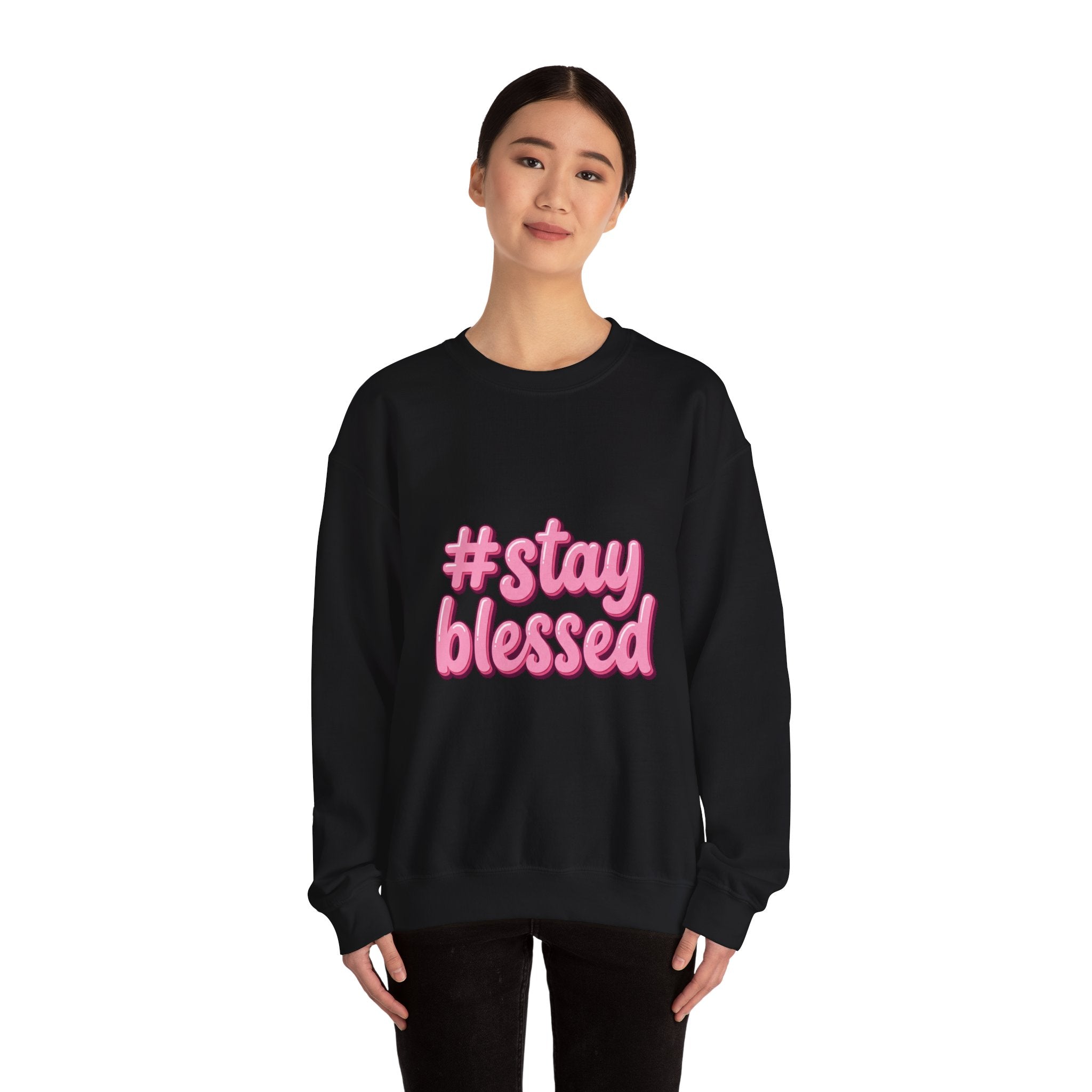 Stay Blessed Crewneck Sweatshirt | Christian Easter, Pastel Faith Apparel